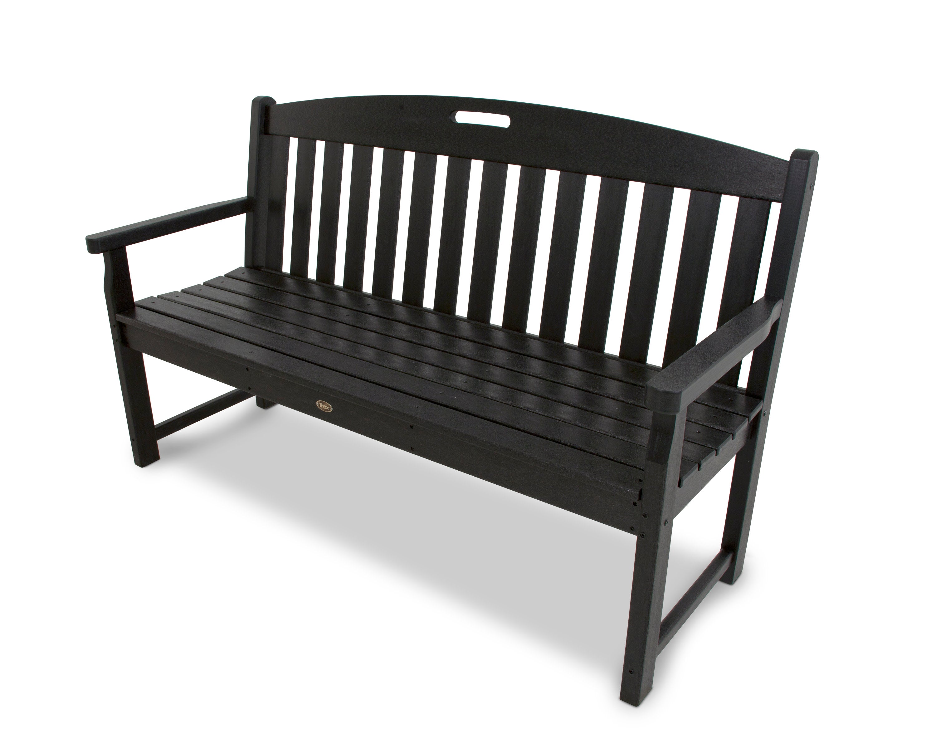 Yacht Club 60" Bench in Charcoal Black