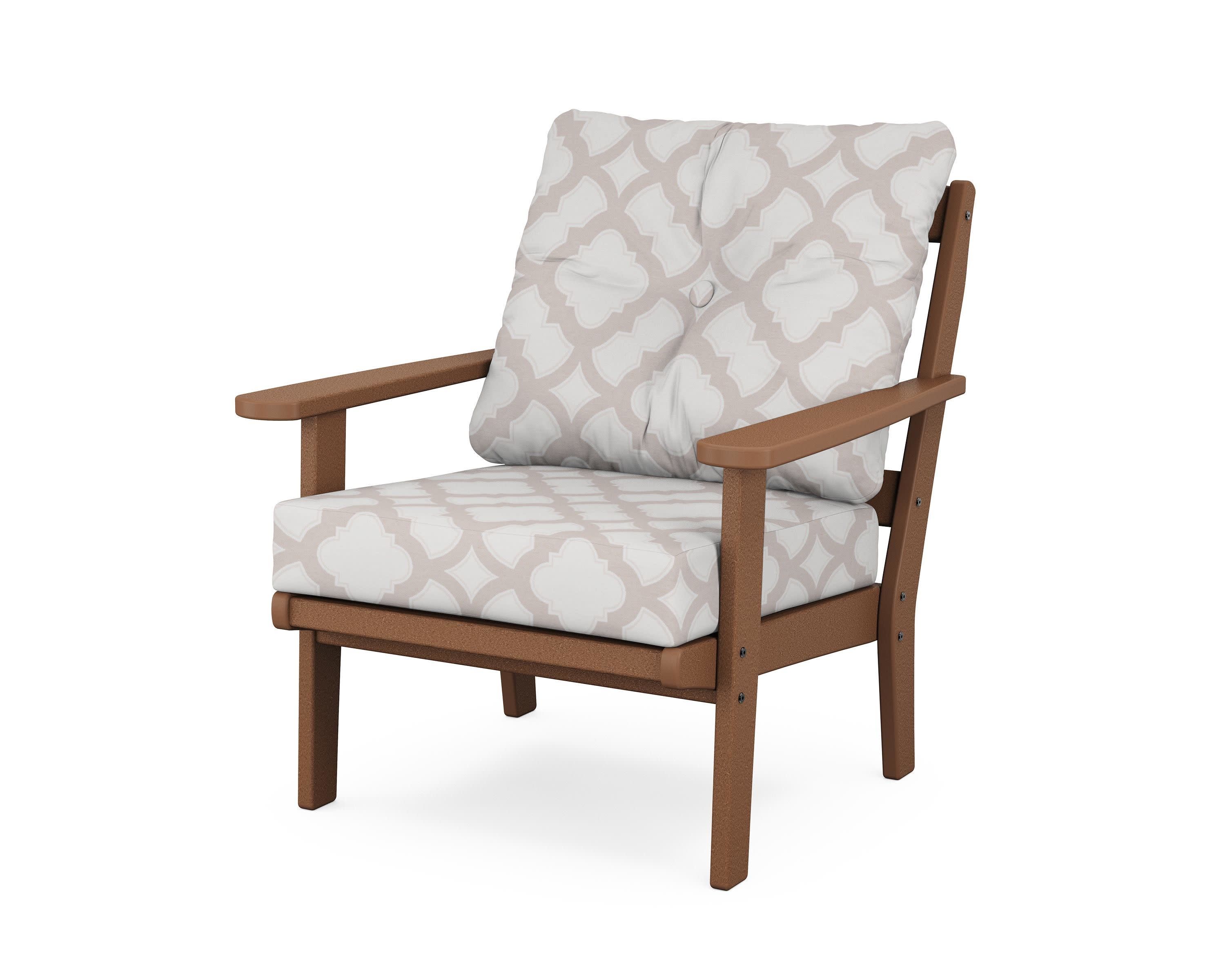Cape Cod Deep Seating Chair in Tree House / Trellis Dune Burlap
