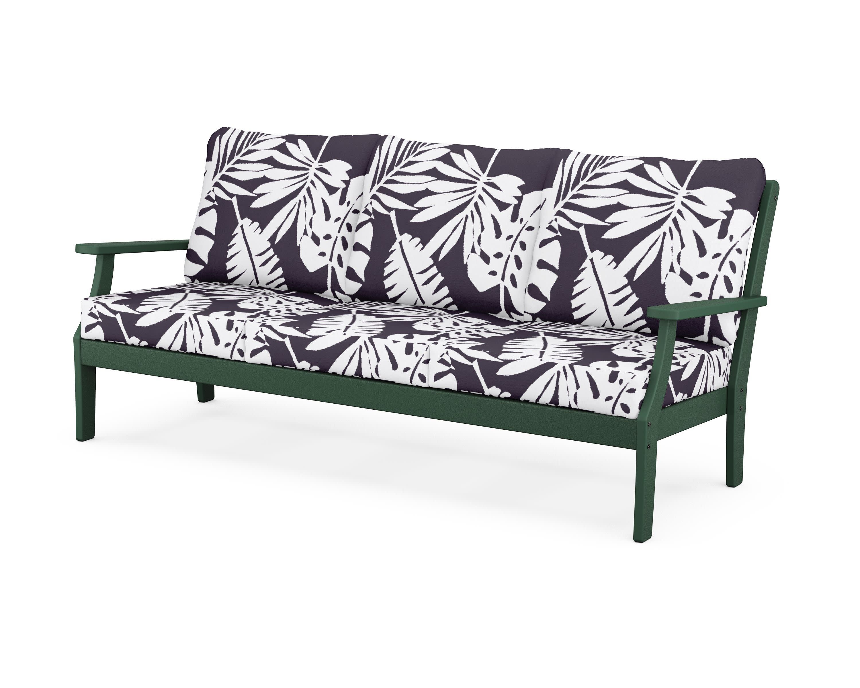 Yacht Club Deep Seating Sofa in Rainforest Canopy / Leaf Navy