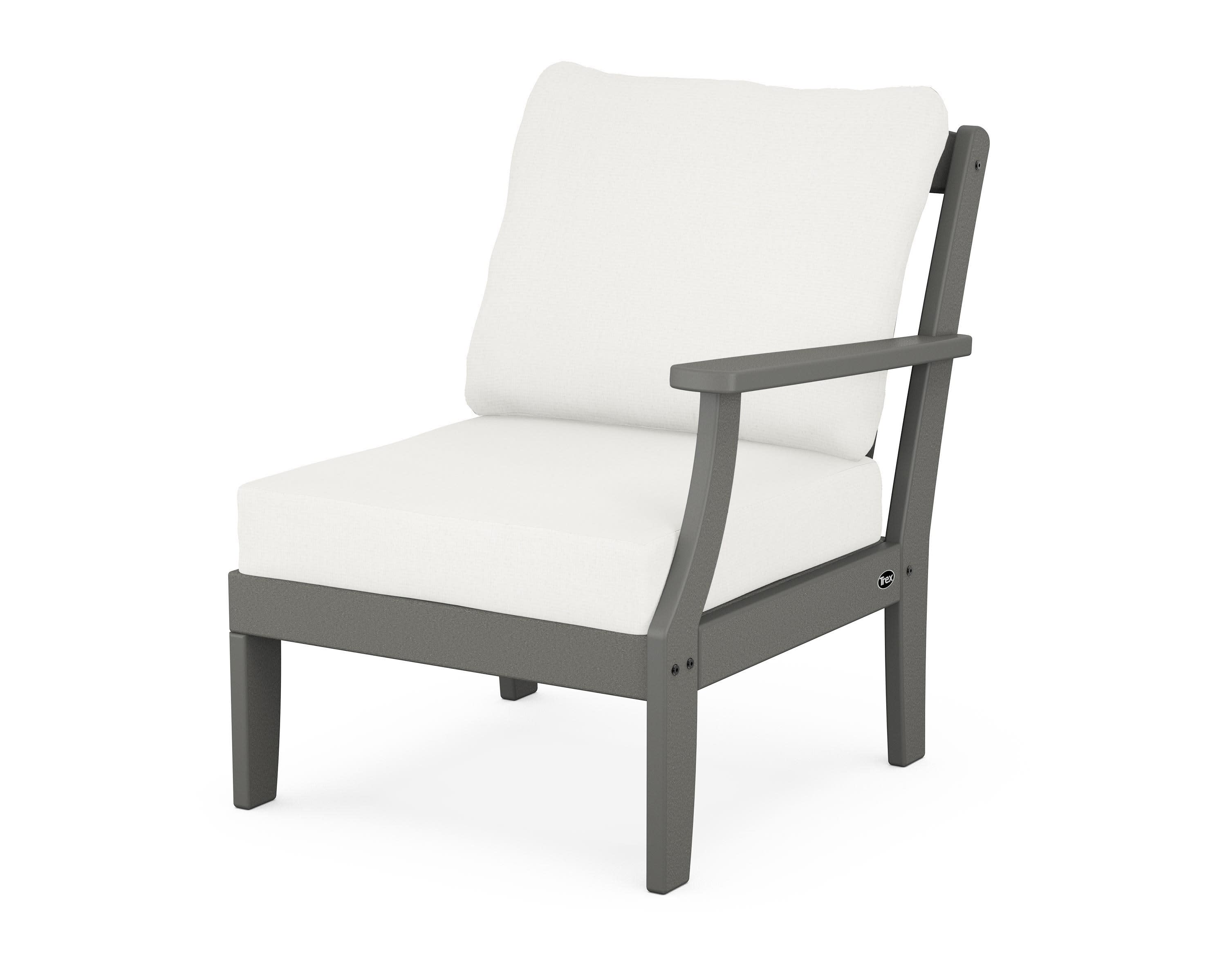 Yacht Club Modular Right Arm Chair in Stepping Stone / Natural Linen
