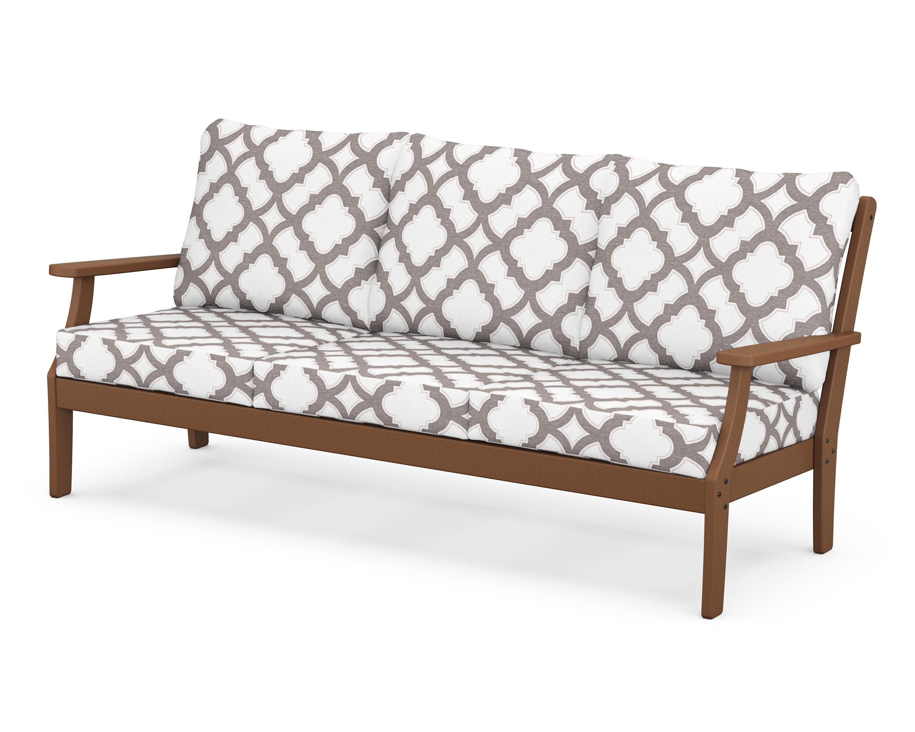 Yacht Club Deep Seating Sofa in Tree House / Trellis Grey Mist