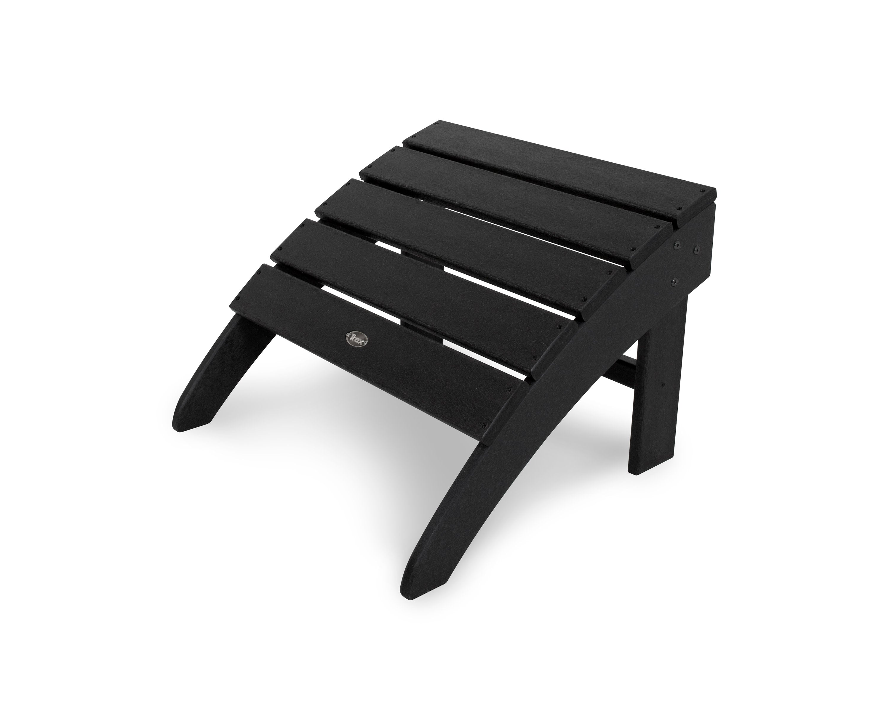 Yacht Club Ottoman in Charcoal Black