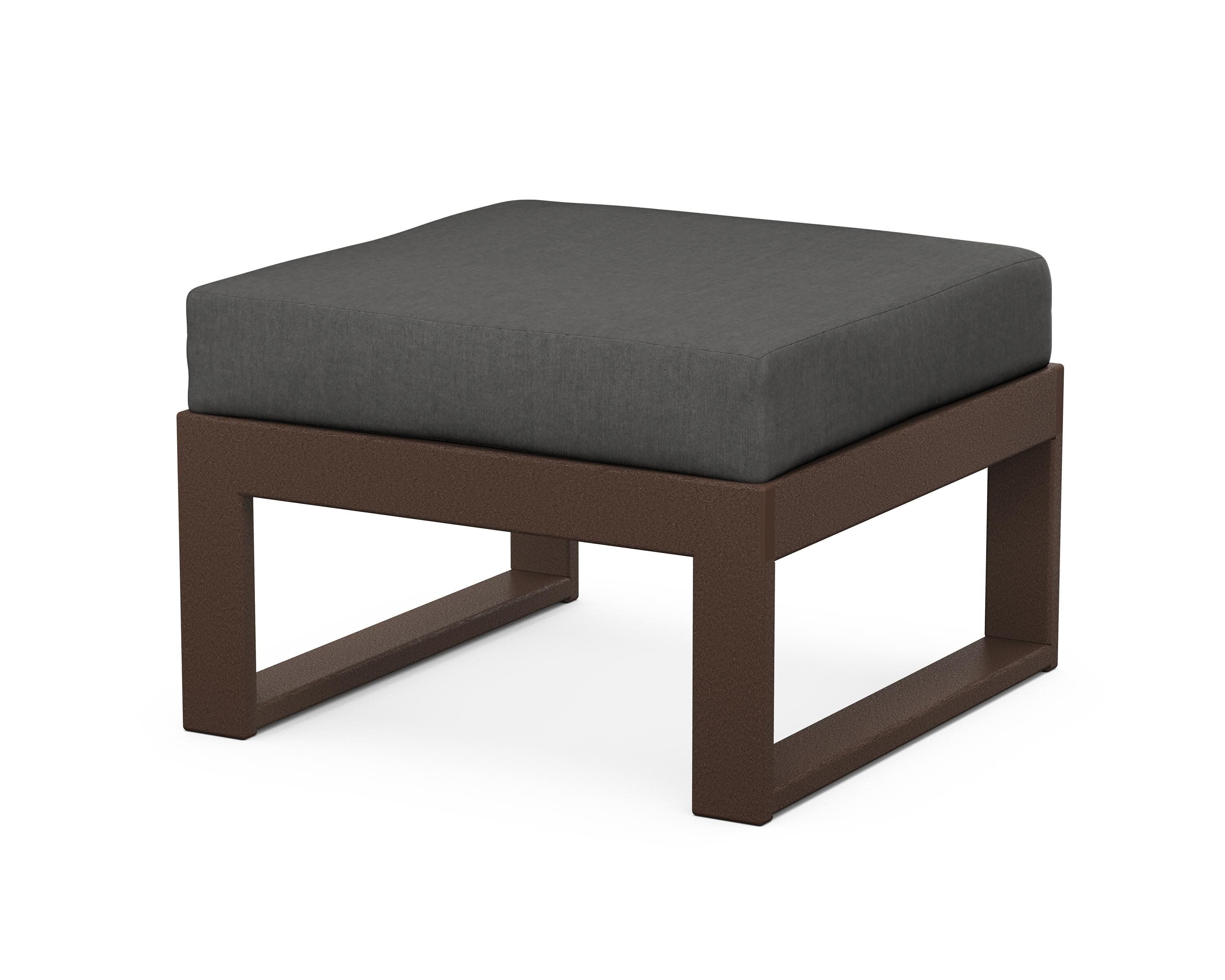 Modular Ottoman - Modern in Mahogany / Spectrum Carbon