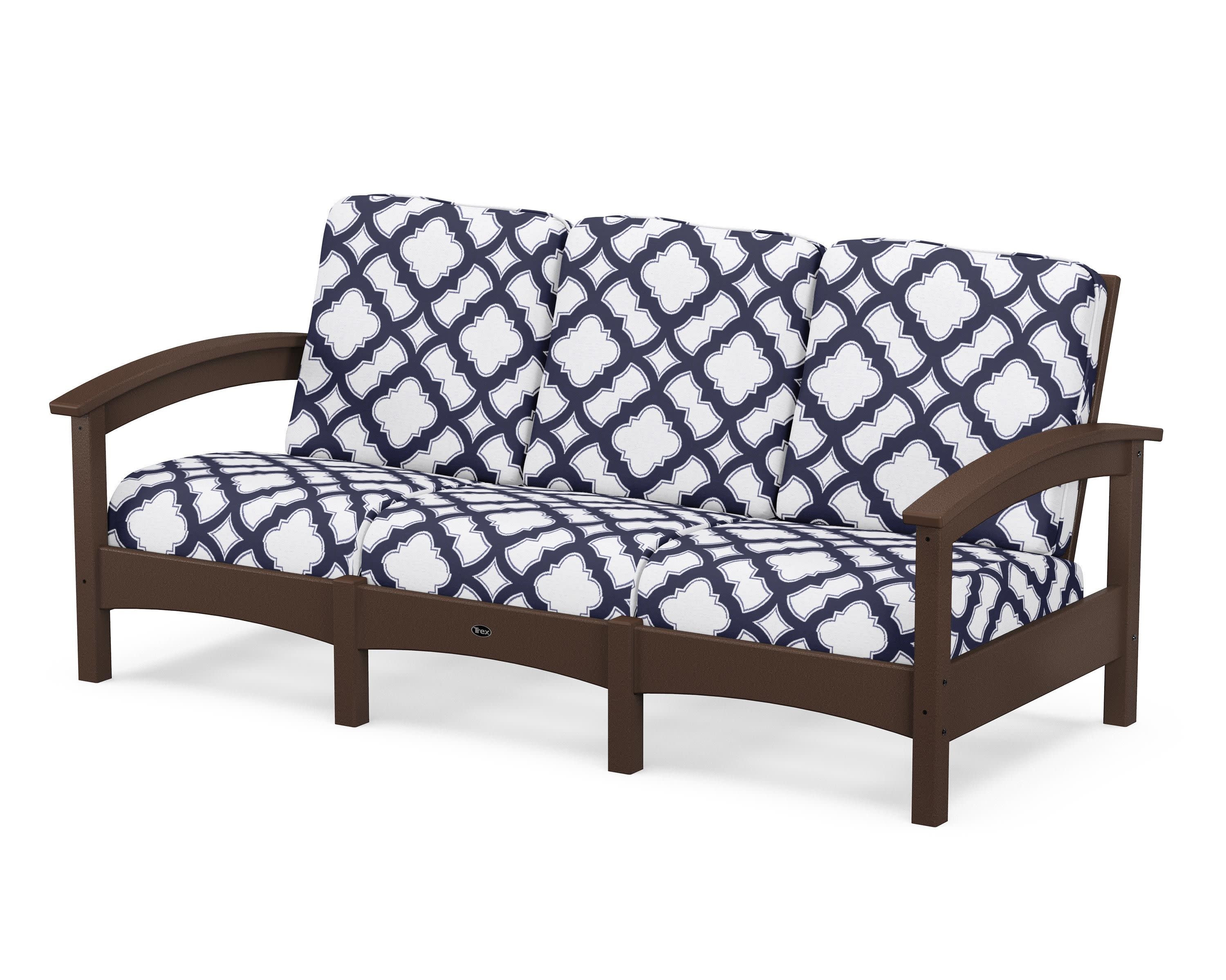 Rockport Club Sofa in Vintage Lantern / Trellis Navy