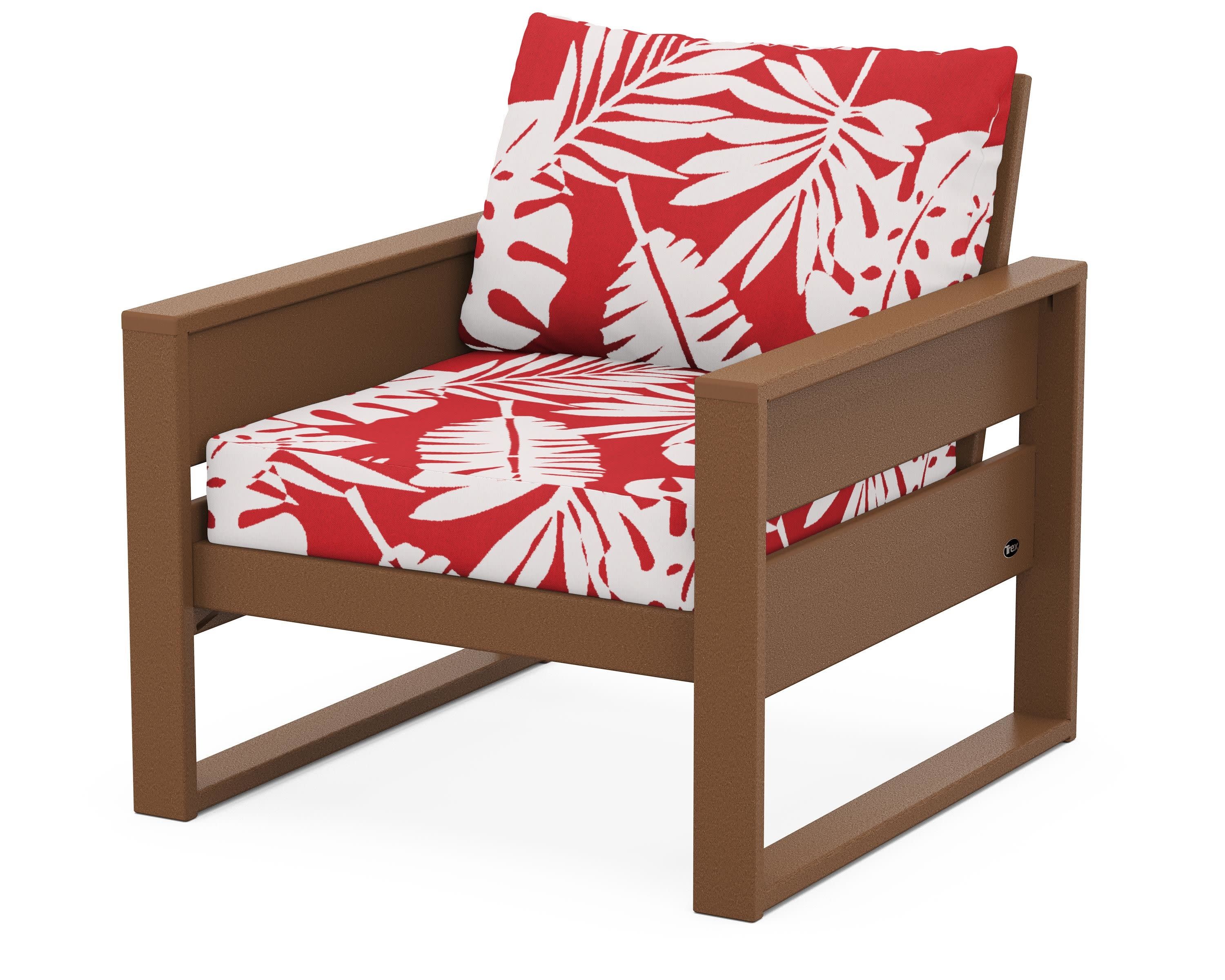 Eastport Club Chair in Tree House / Leaf Crimson