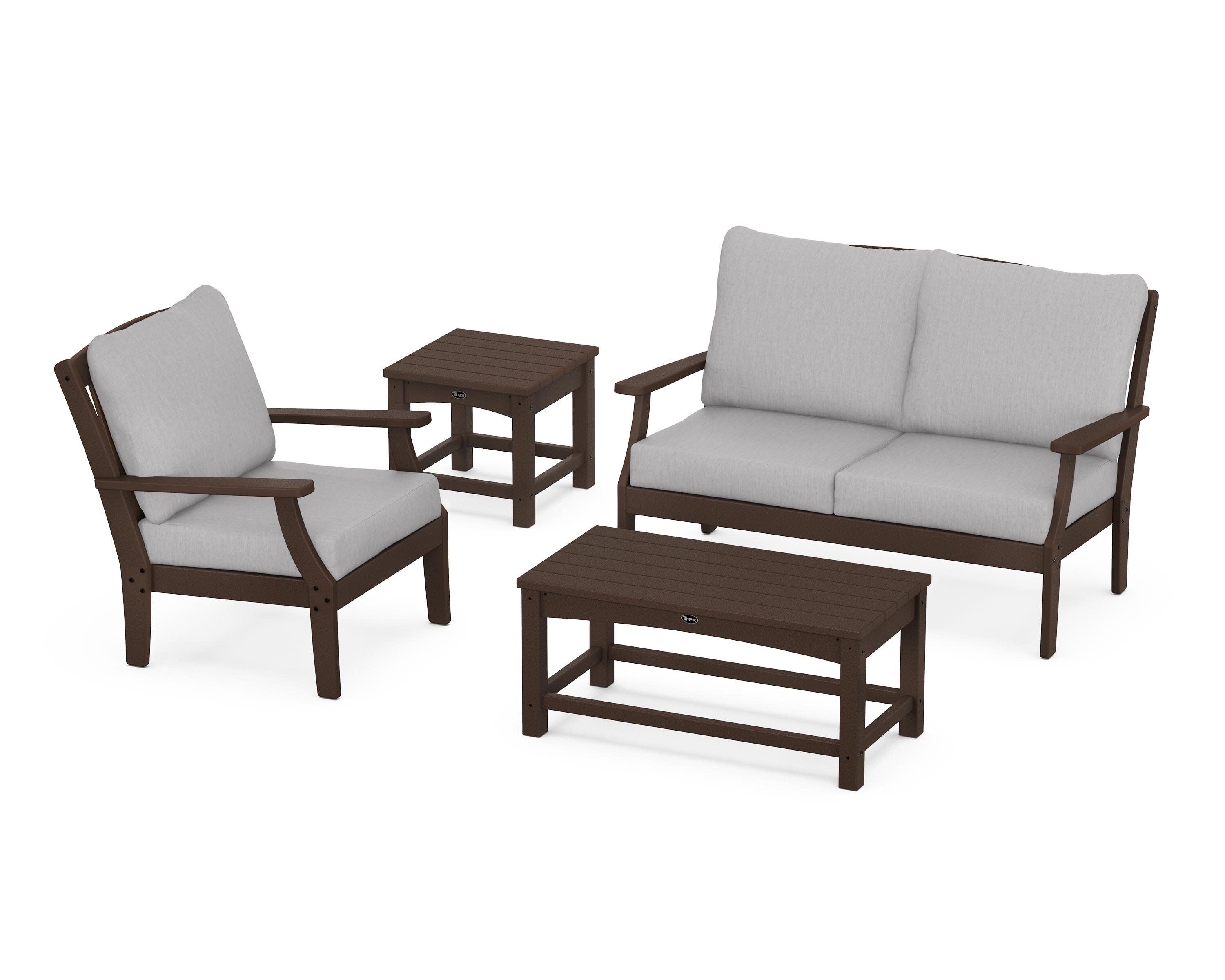 Yacht Club 4-Piece Deep Seating Set in Vintage Lantern / Granite