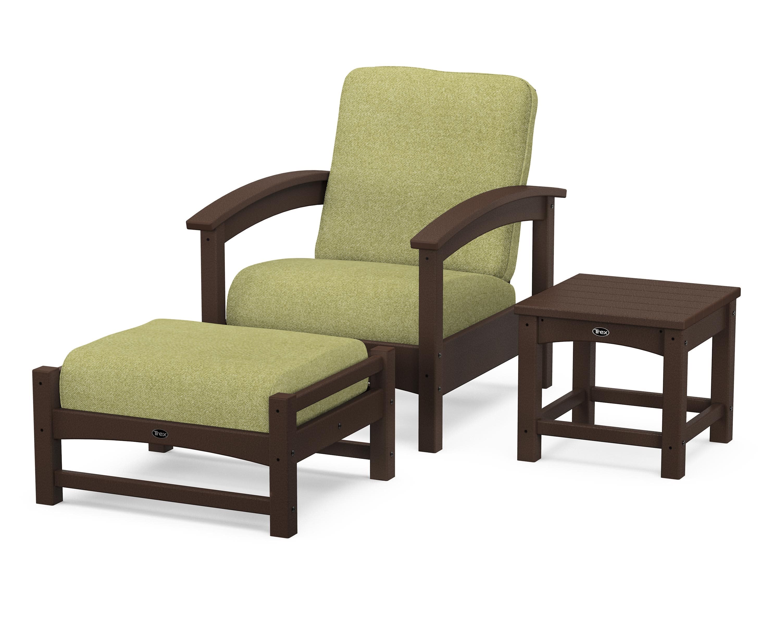 Rockport 3-Piece Deep Seating Set in Vintage Lantern / Chartreuse Boucle