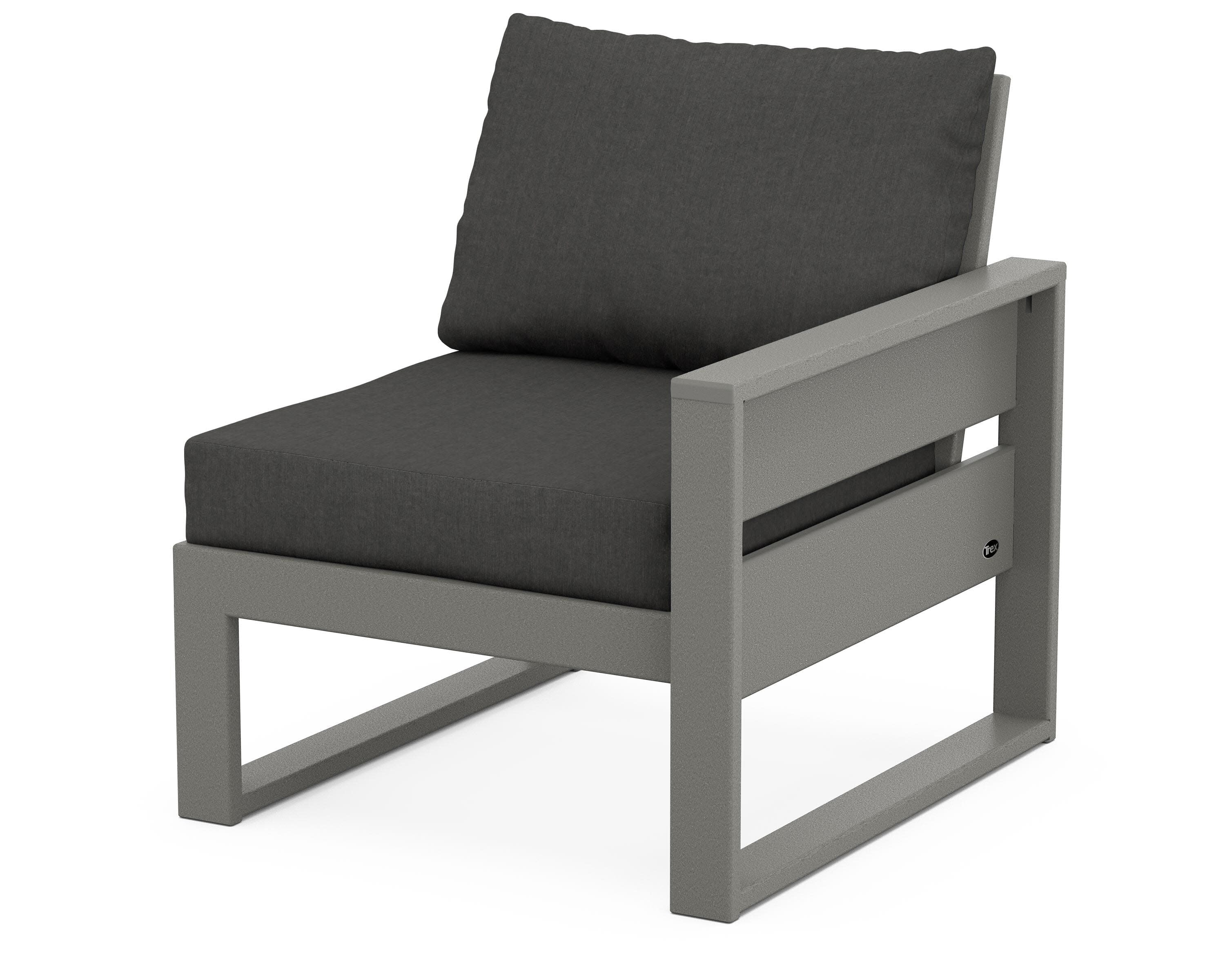 Eastport Modular Right Arm Chair in Stepping Stone / Spectrum Carbon