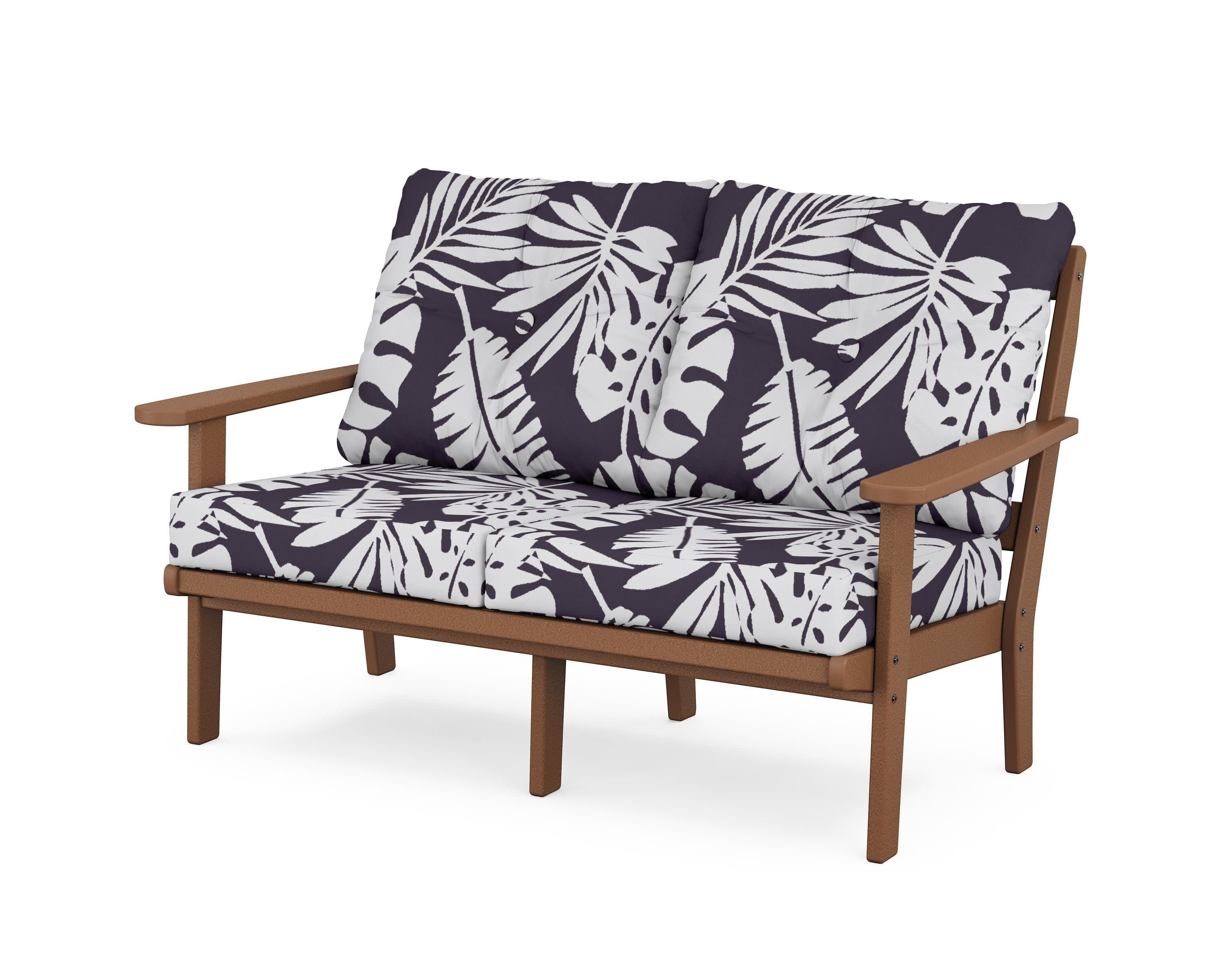Cape Cod Deep Seating Loveseat in Tree House / Leaf Navy