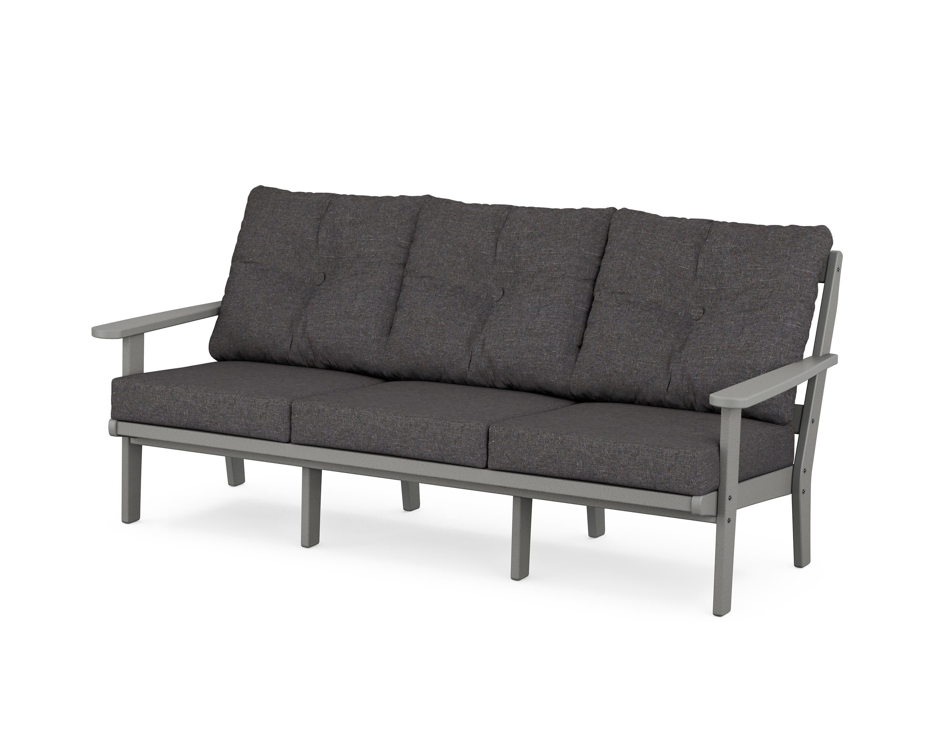 Cape Cod Deep Seating Sofa in Stepping Stone / Ash Charcoal