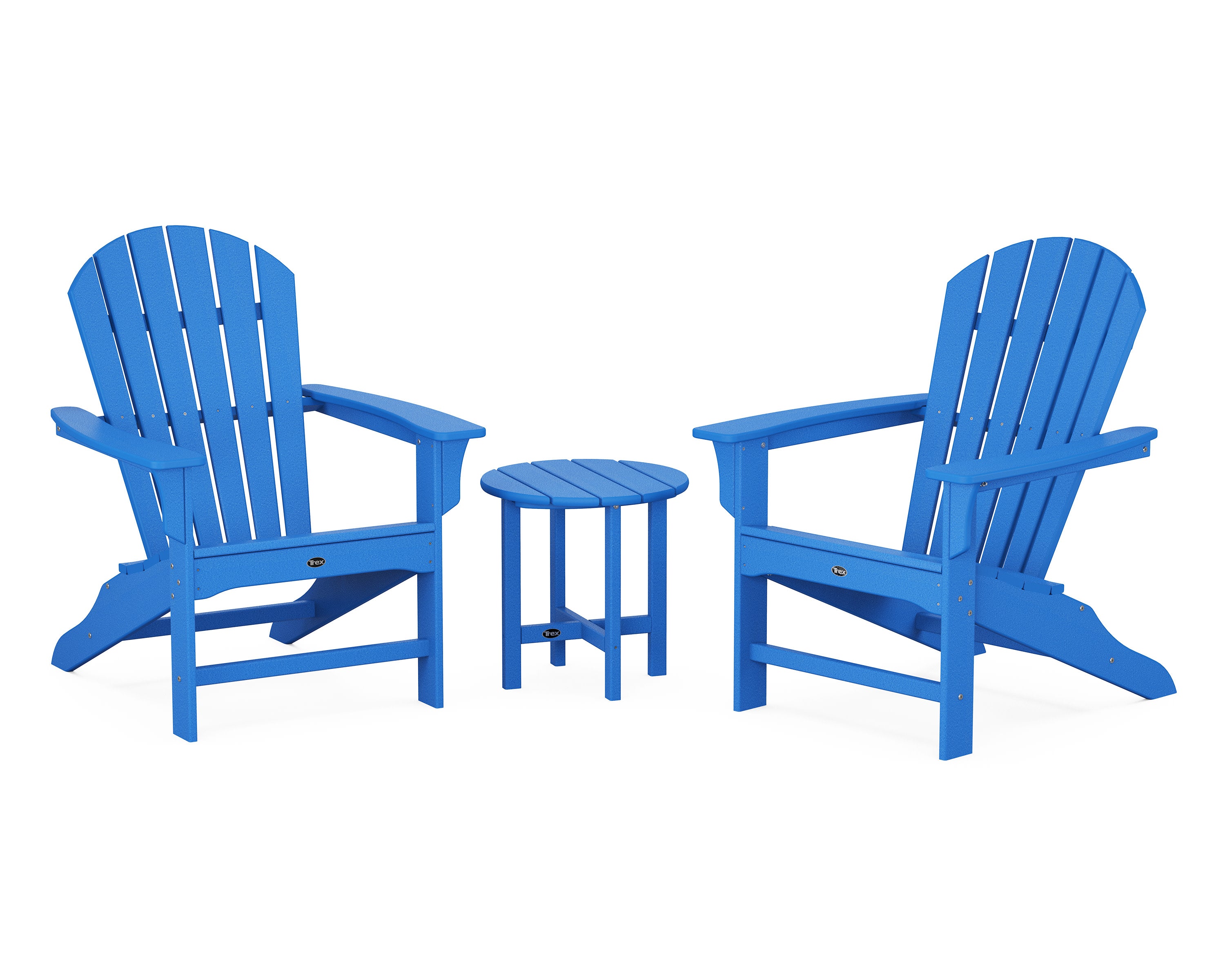 Yacht Club Shellback 3-Piece Adirondack Set in Pacific Blue
