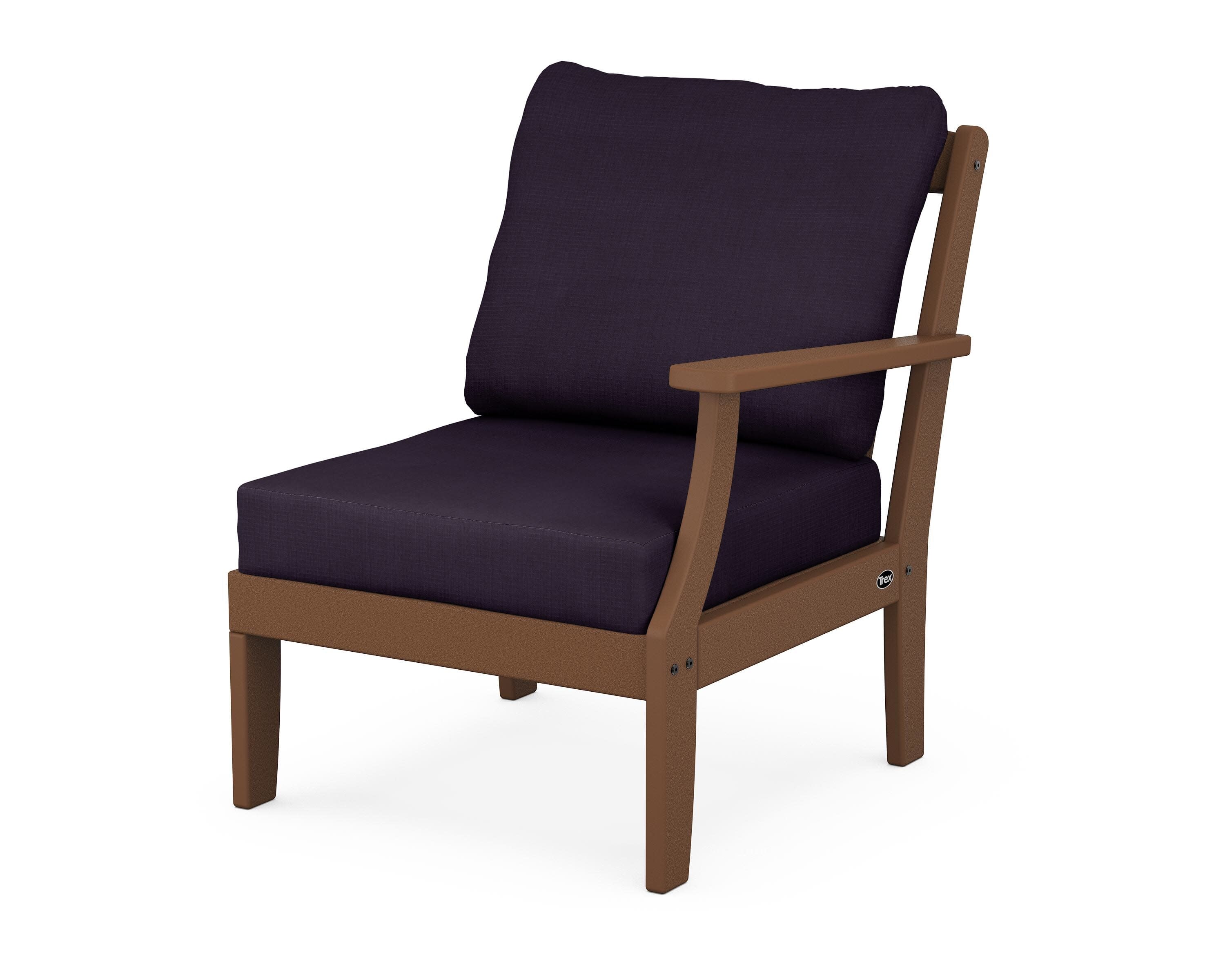 Yacht Club Modular Right Arm Chair in Tree House / Navy Linen