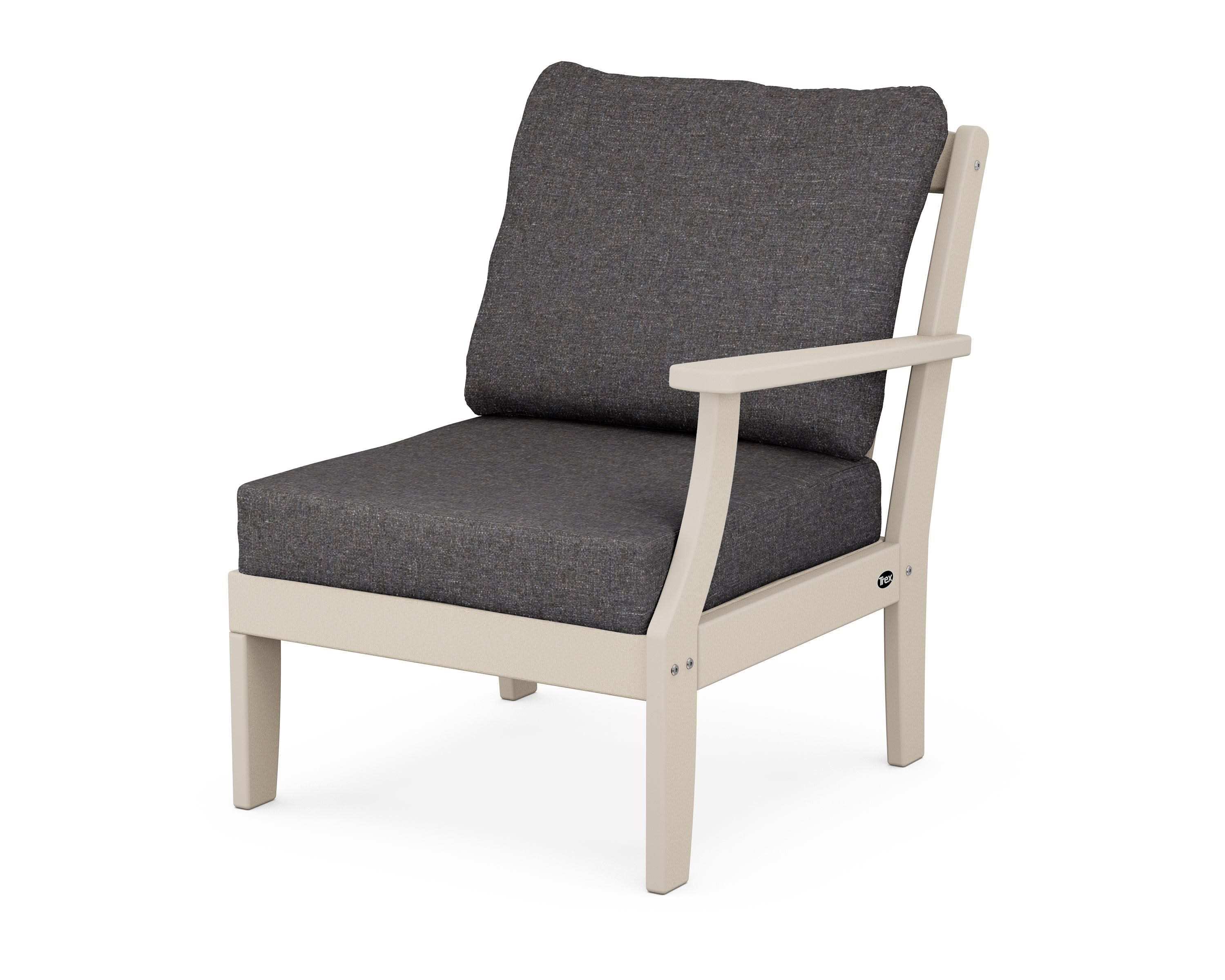 Yacht Club Modular Right Arm Chair in Sand Castle / Ash Charcoal