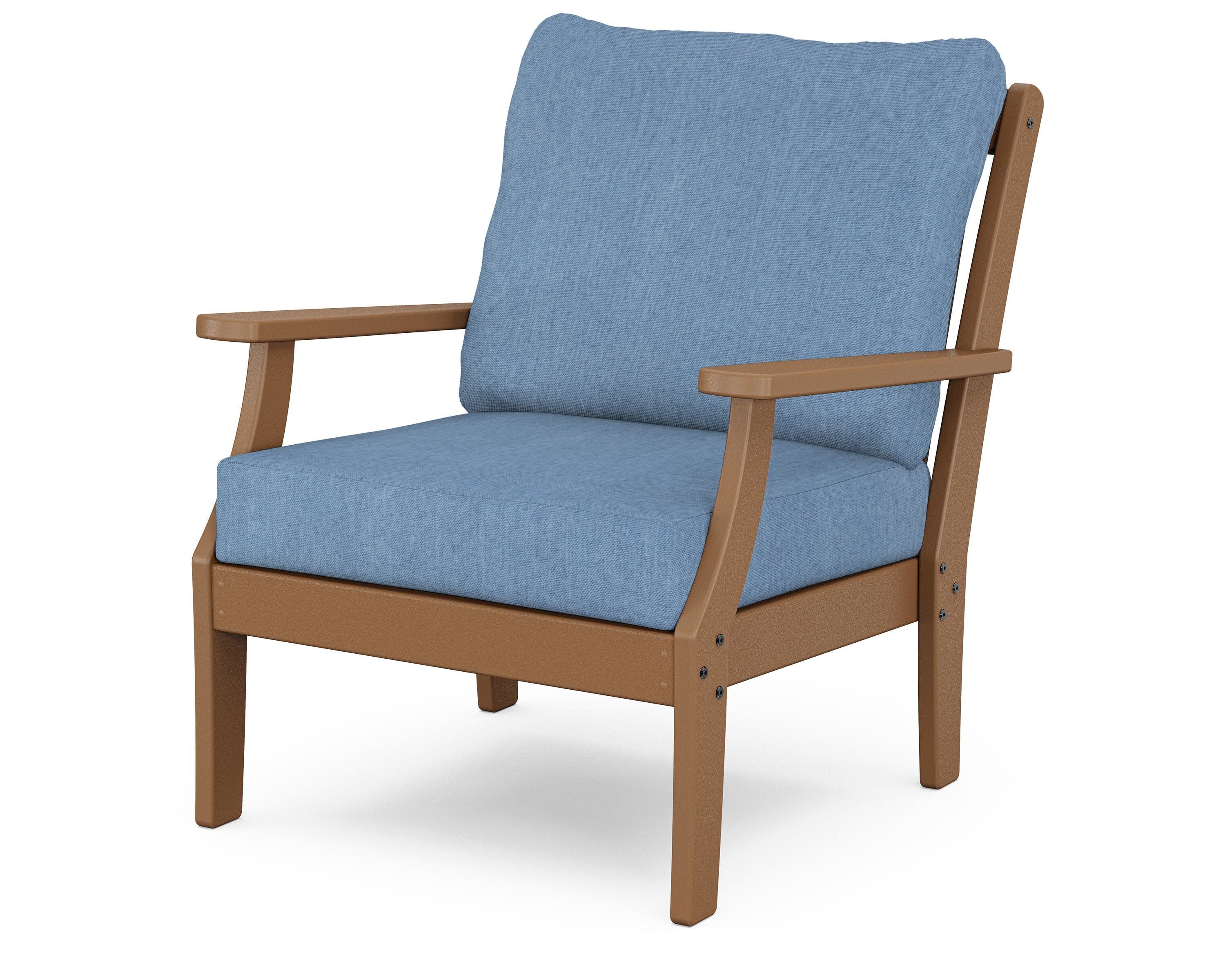 Yacht Club Deep Seating Chair in Tree House / Sky Blue
