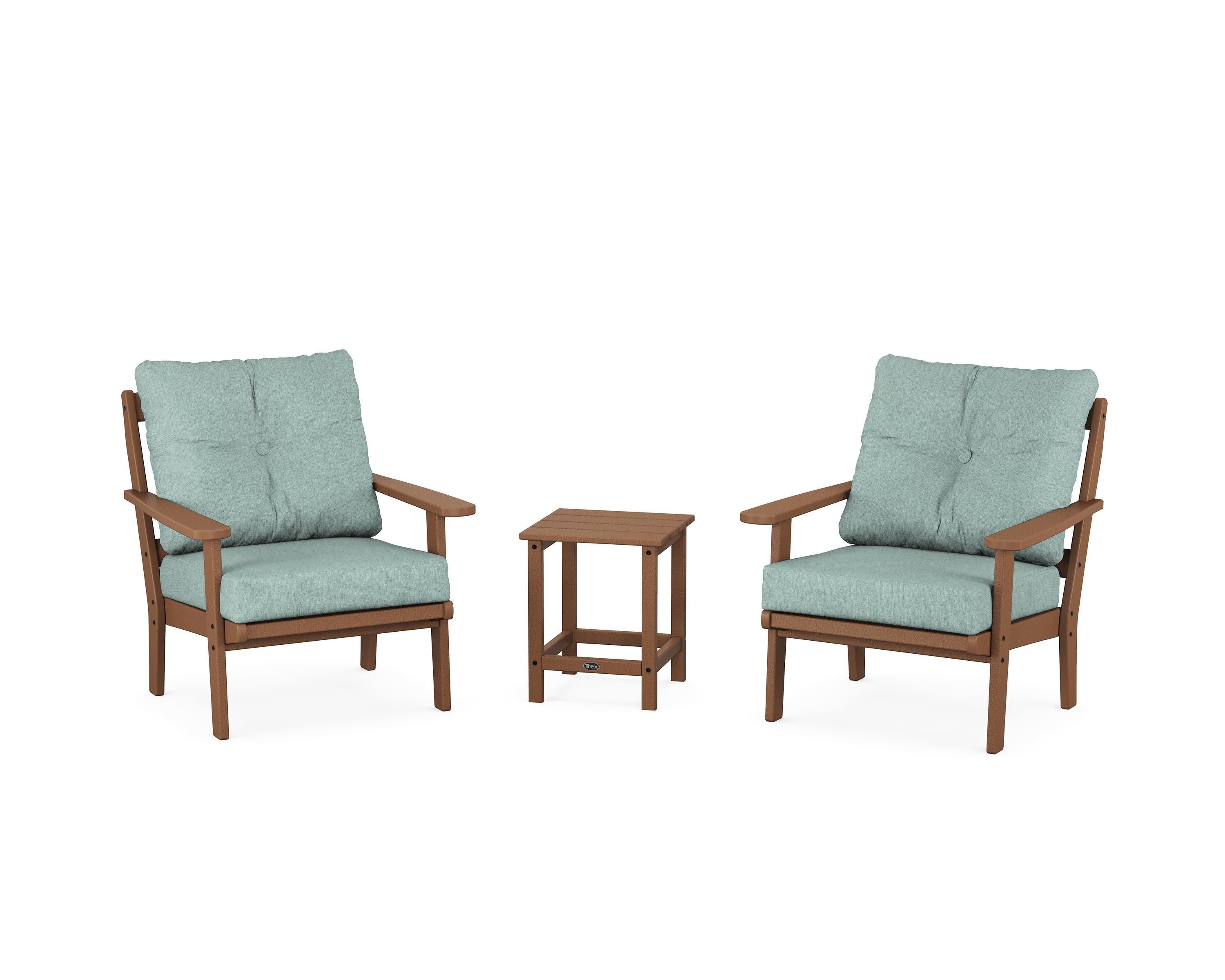 Cape Cod 3-Piece Deep Seating Set in Tree House / Glacier Spa