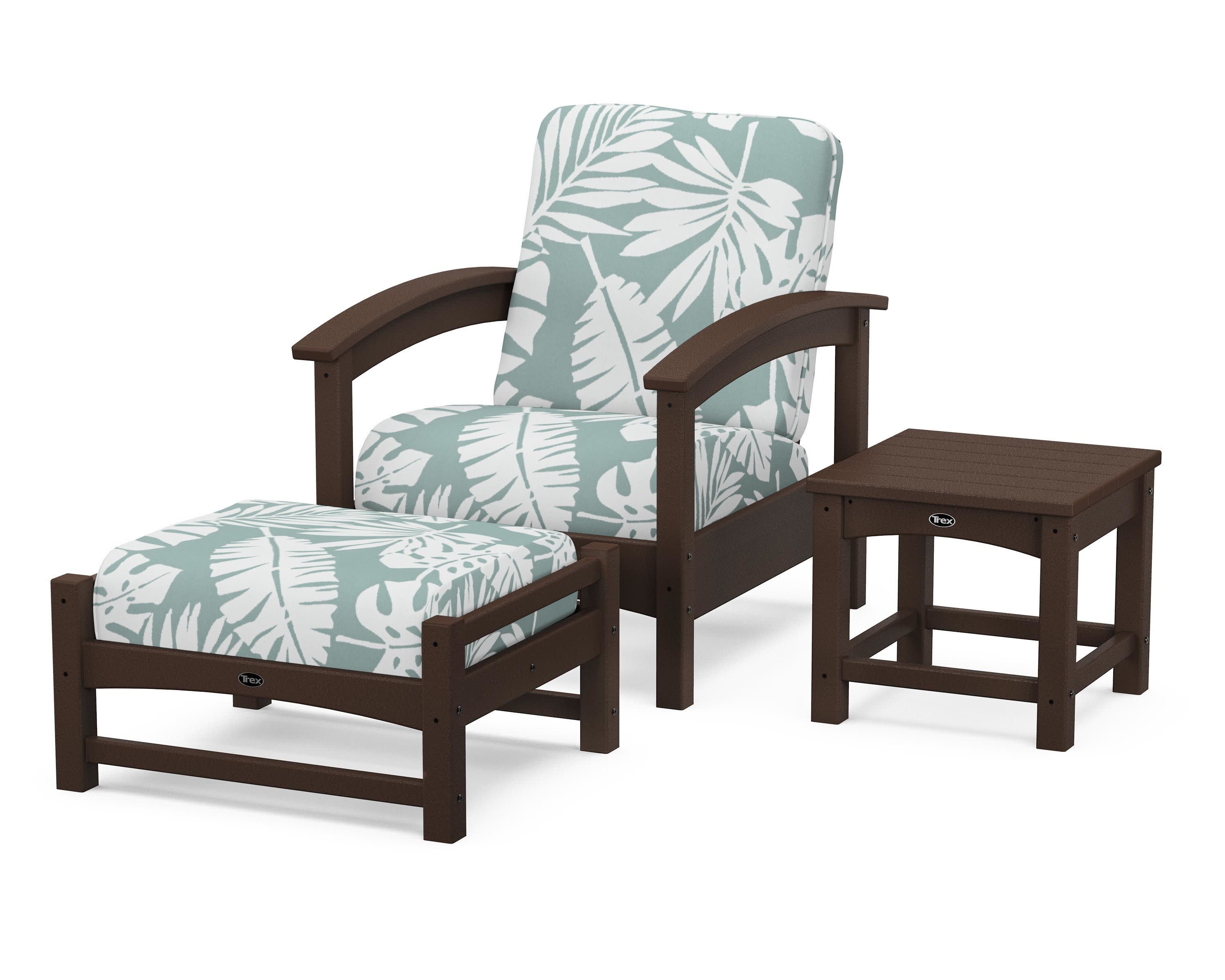 Rockport 3-Piece Deep Seating Set in Vintage Lantern / Leaf Glacier Spa