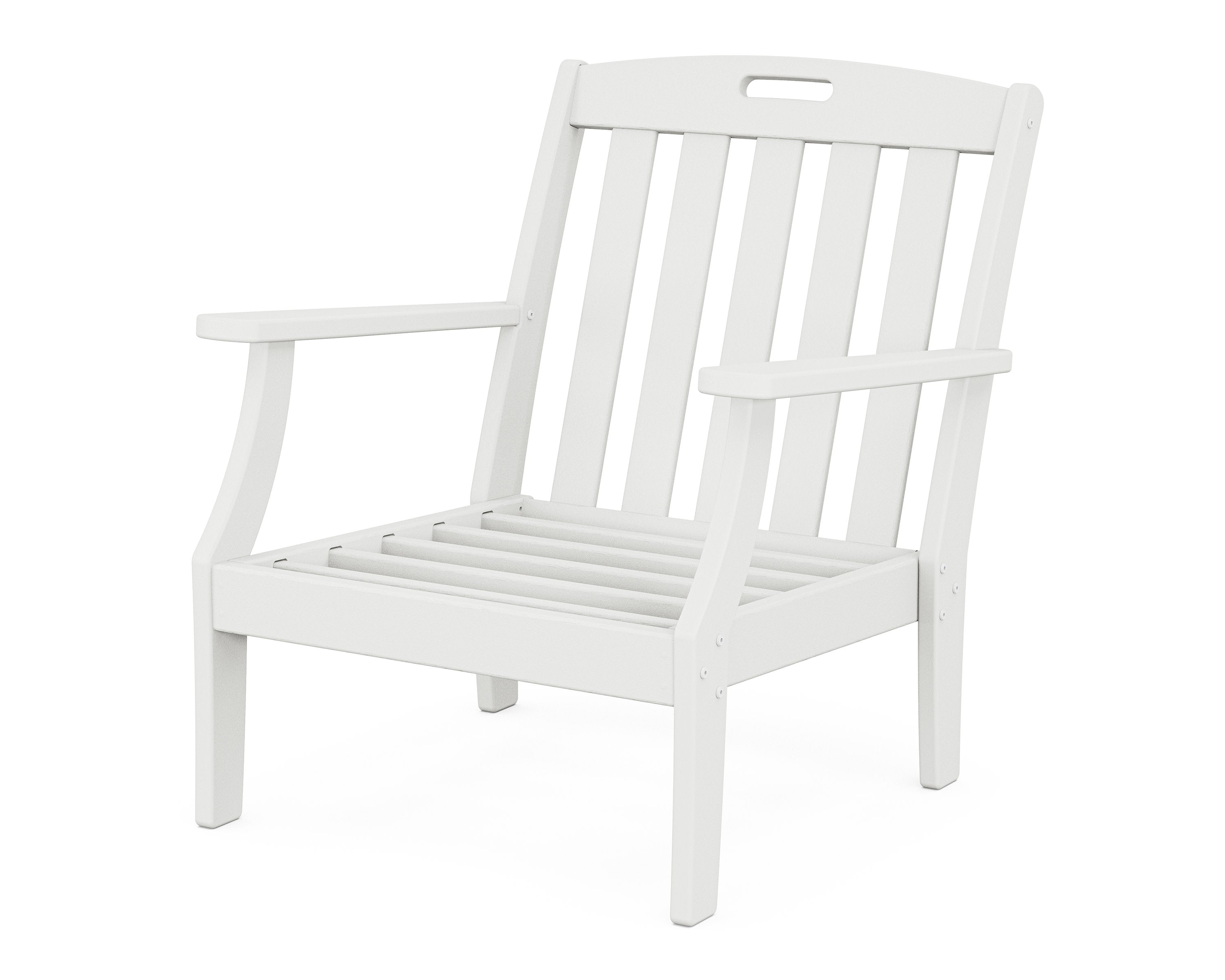 Yacht Club Deep Seating Chair Frame in Classic White