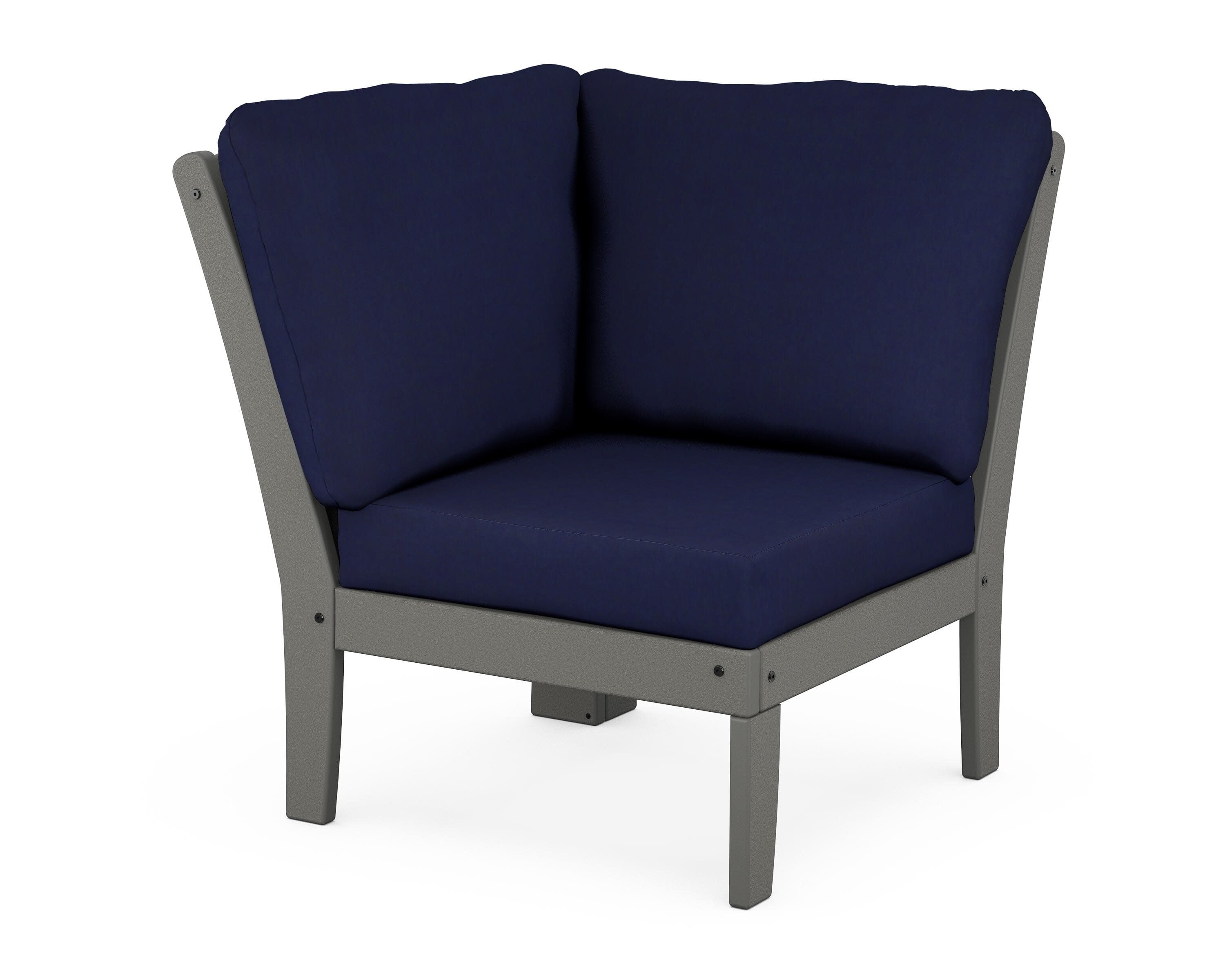 Yacht Club Modular Corner Chair in Stepping Stone / Navy
