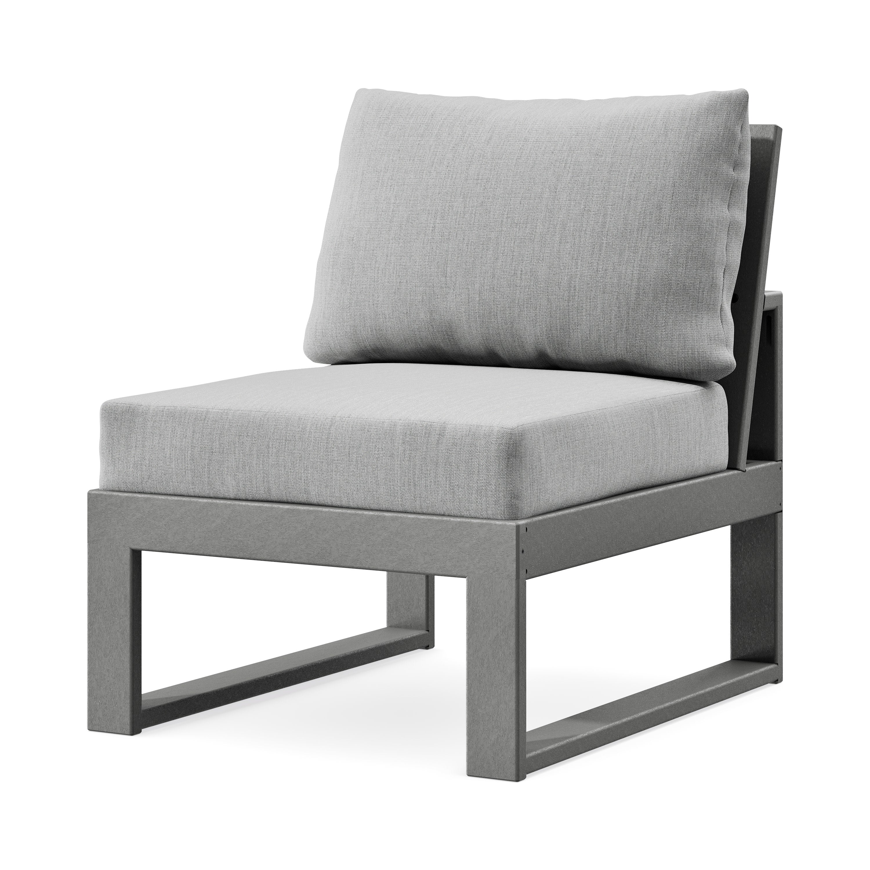 Modular Armless Chair in Slate Grey / Granite