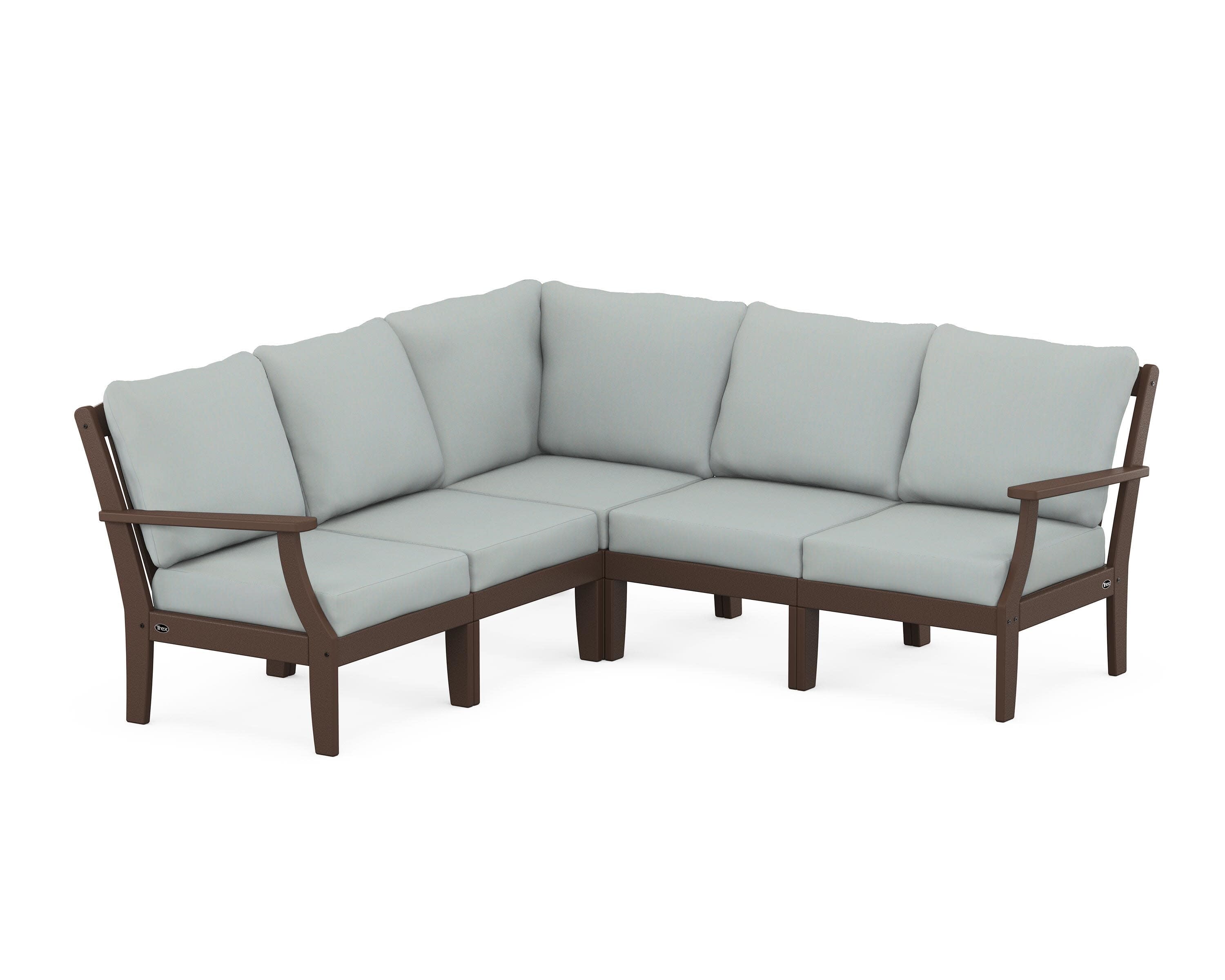 Yacht Club Modular 5-Piece Deep Seating Set in Vintage Lantern / Spa
