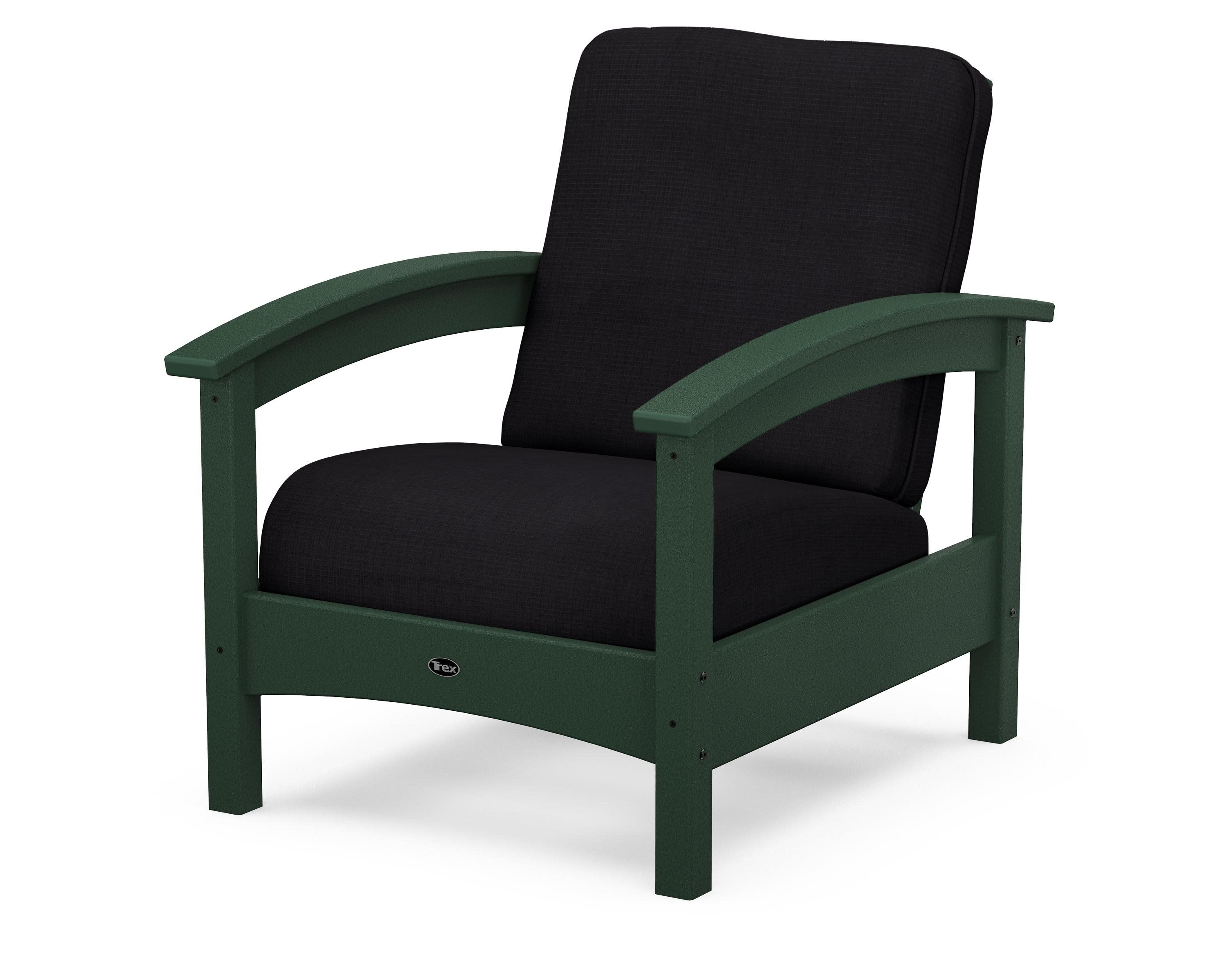 Rockport Club Chair in Rainforest Canopy / Midnight Linen