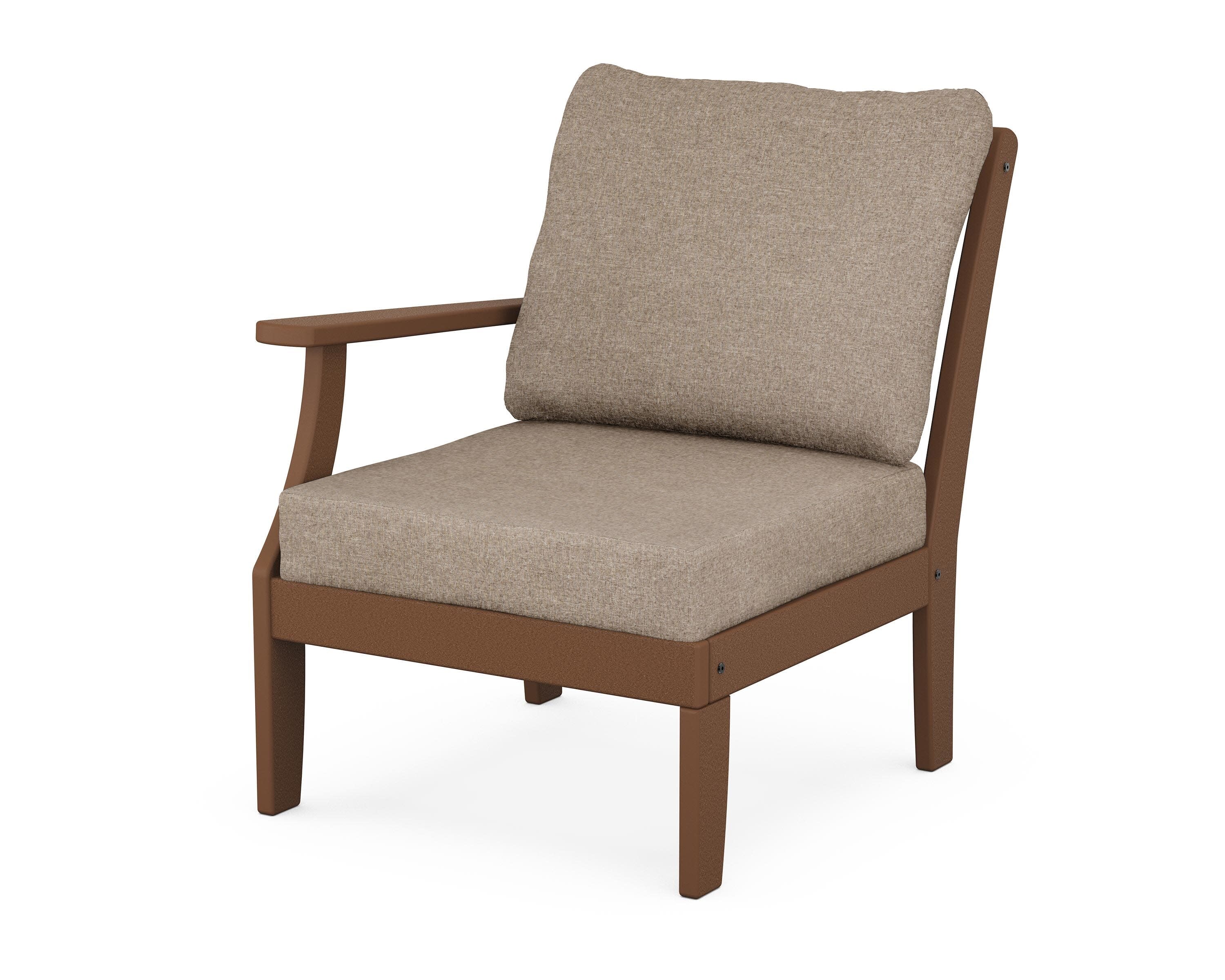Yacht Club Modular Left Arm Chair in Tree House / Spiced Burlap