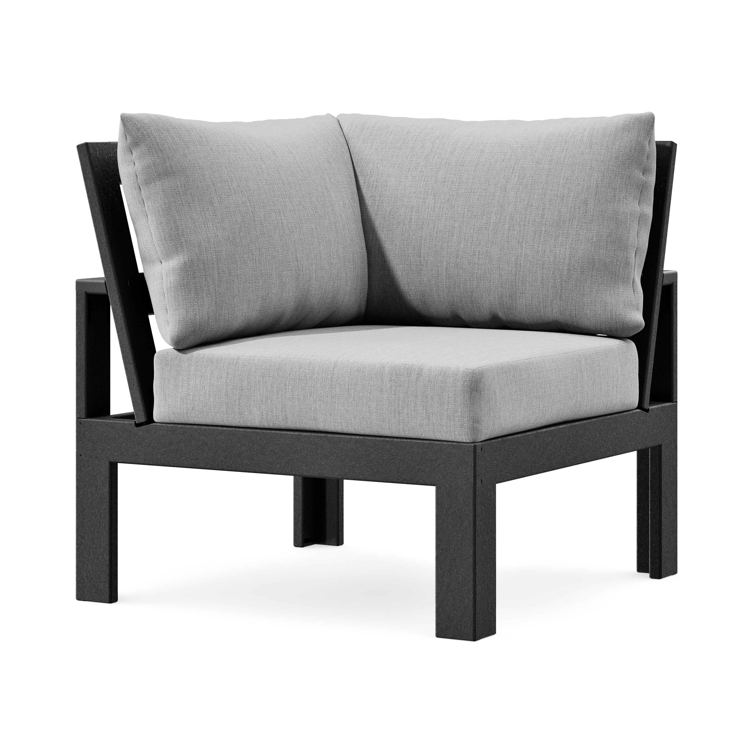 Modular Corner Chair in Black / Granite