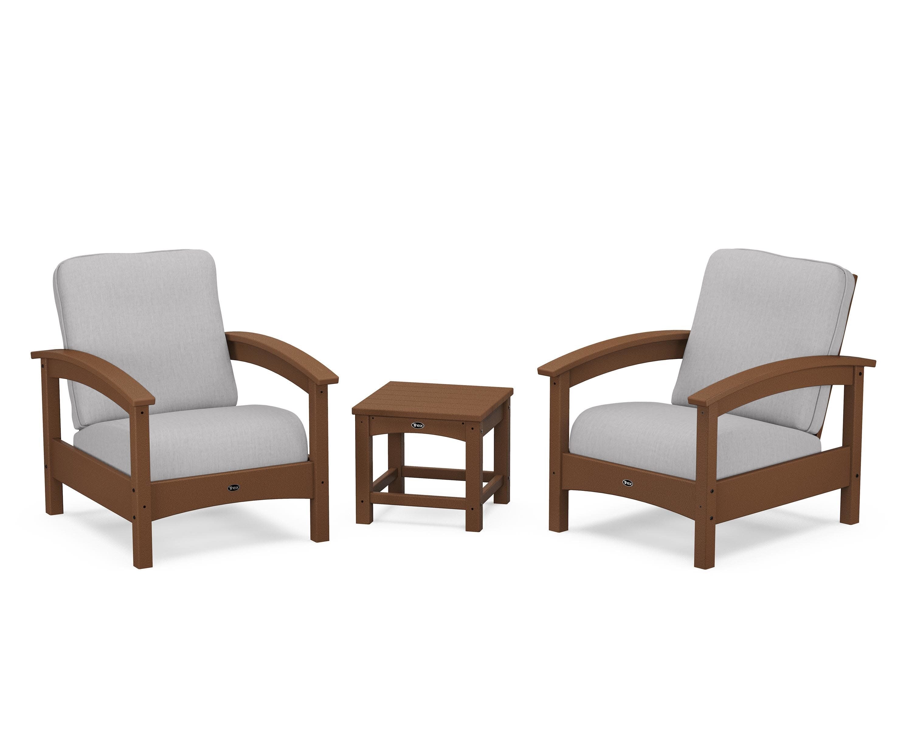 Rockport Club 3-Piece Deep Seating Conversation Set in Tree House / Granite