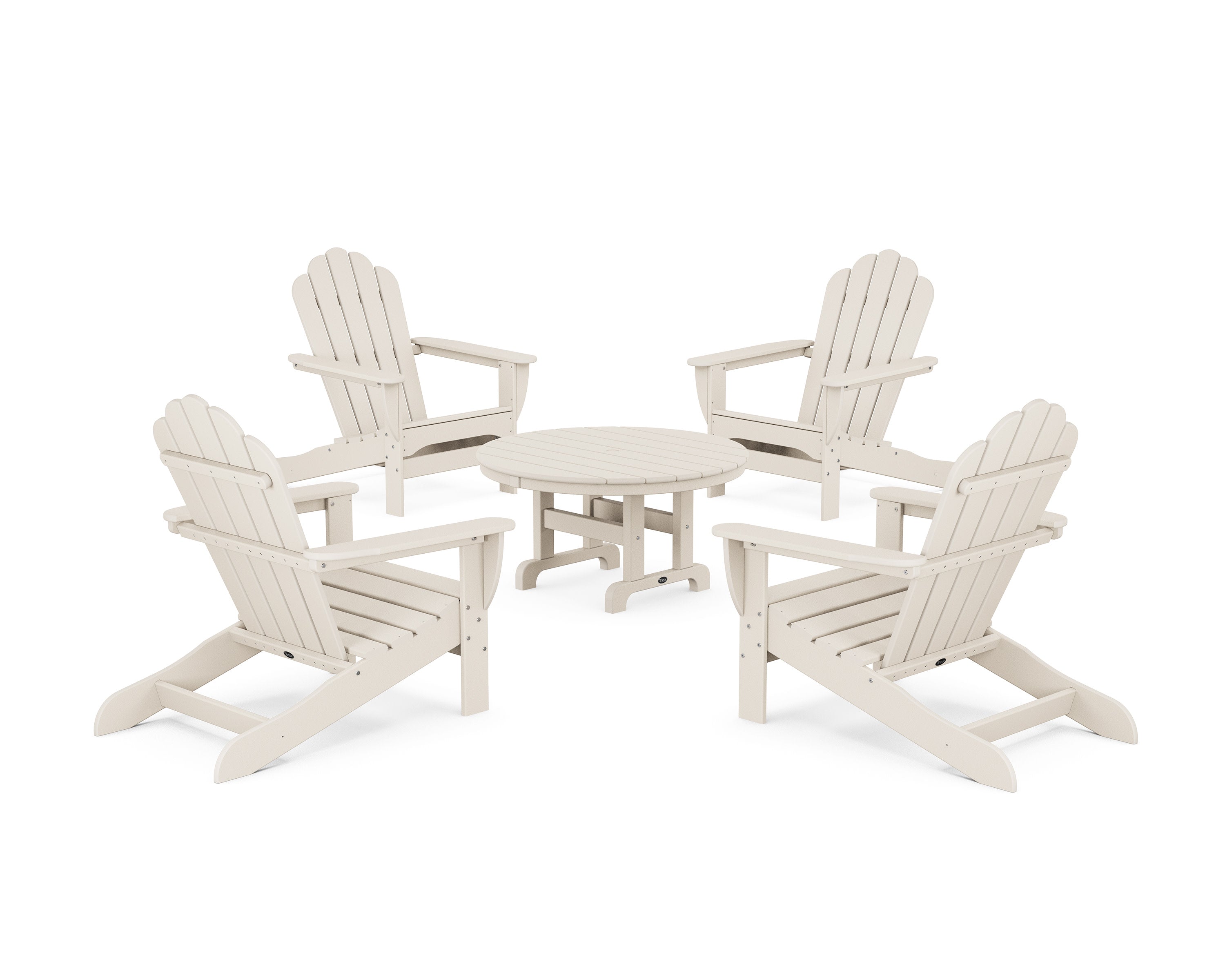 5-Piece Monterey Bay Oversized Adirondack Chair Conversation Group in Sand Castle