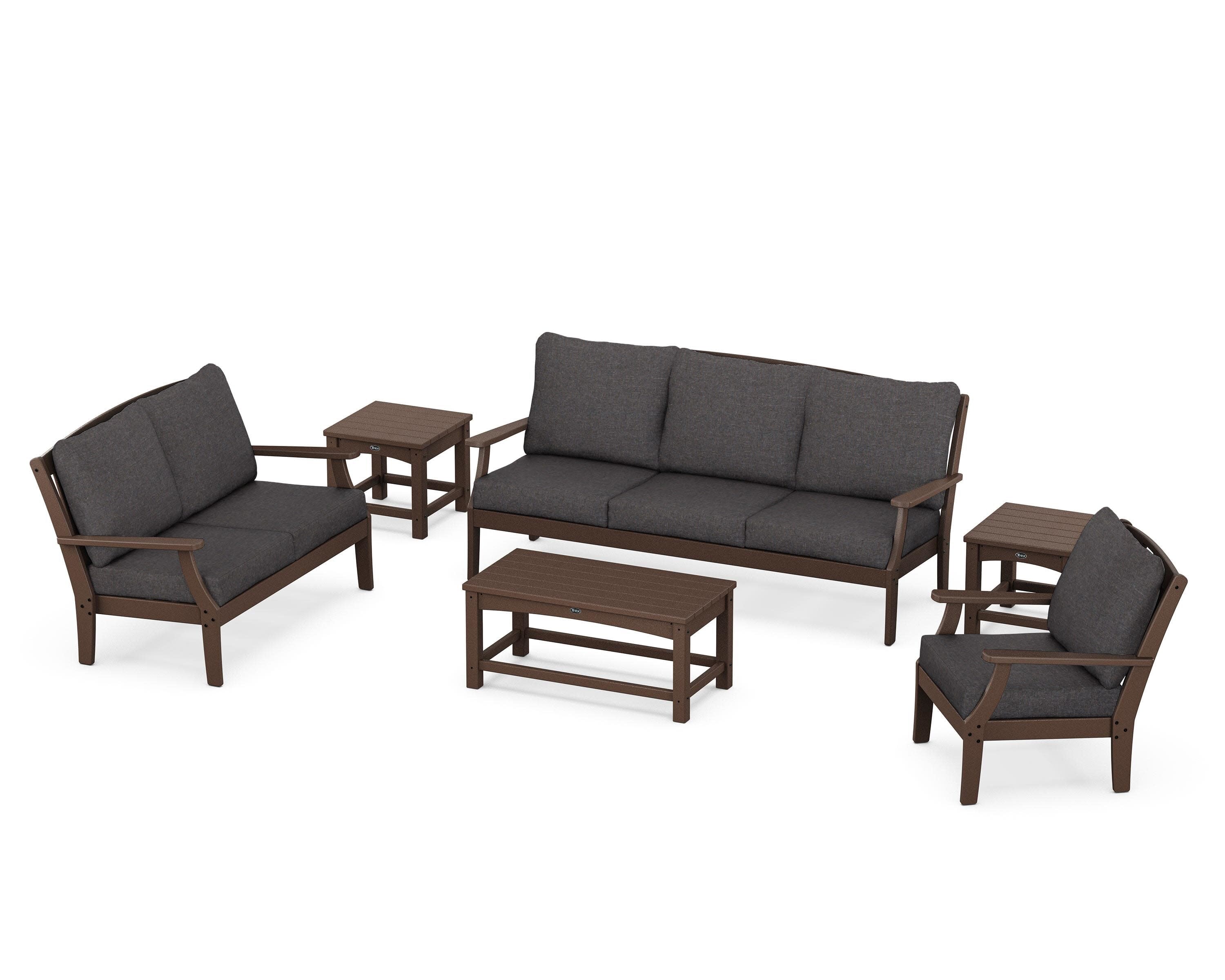 Yacht Club 6-Piece Deep Seating Set in Vintage Lantern / Ash Charcoal