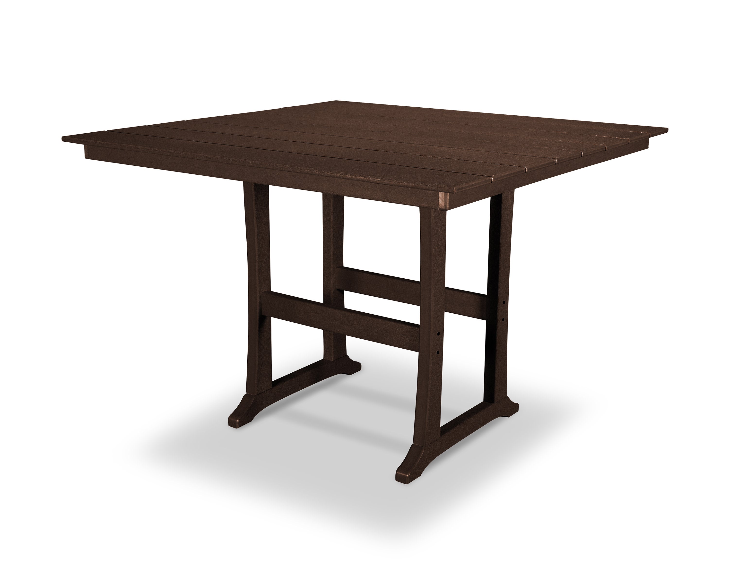 Farmhouse Trestle 59" Bar Table in Vintage Lantern