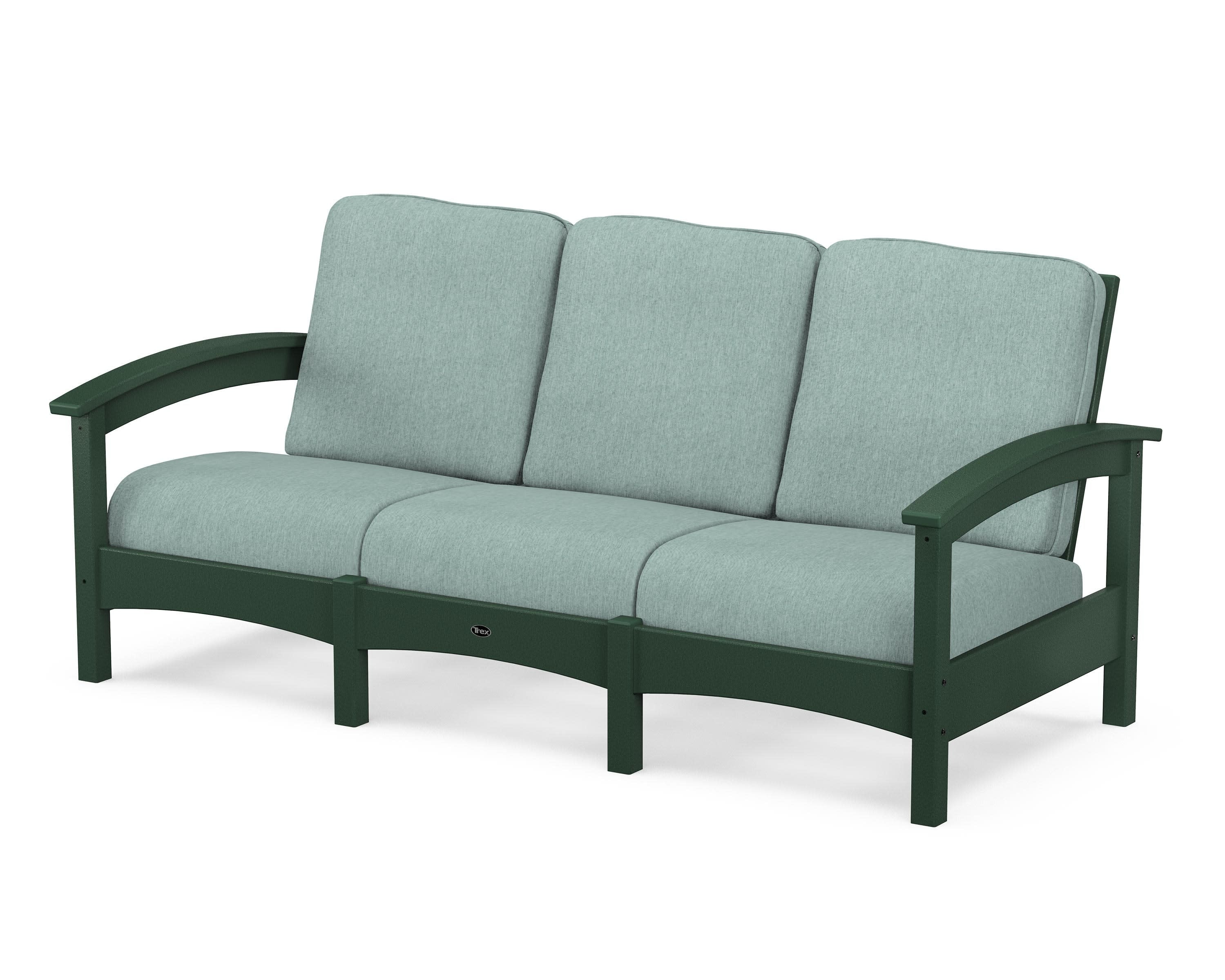 Rockport Club Sofa in Rainforest Canopy / Glacier Spa