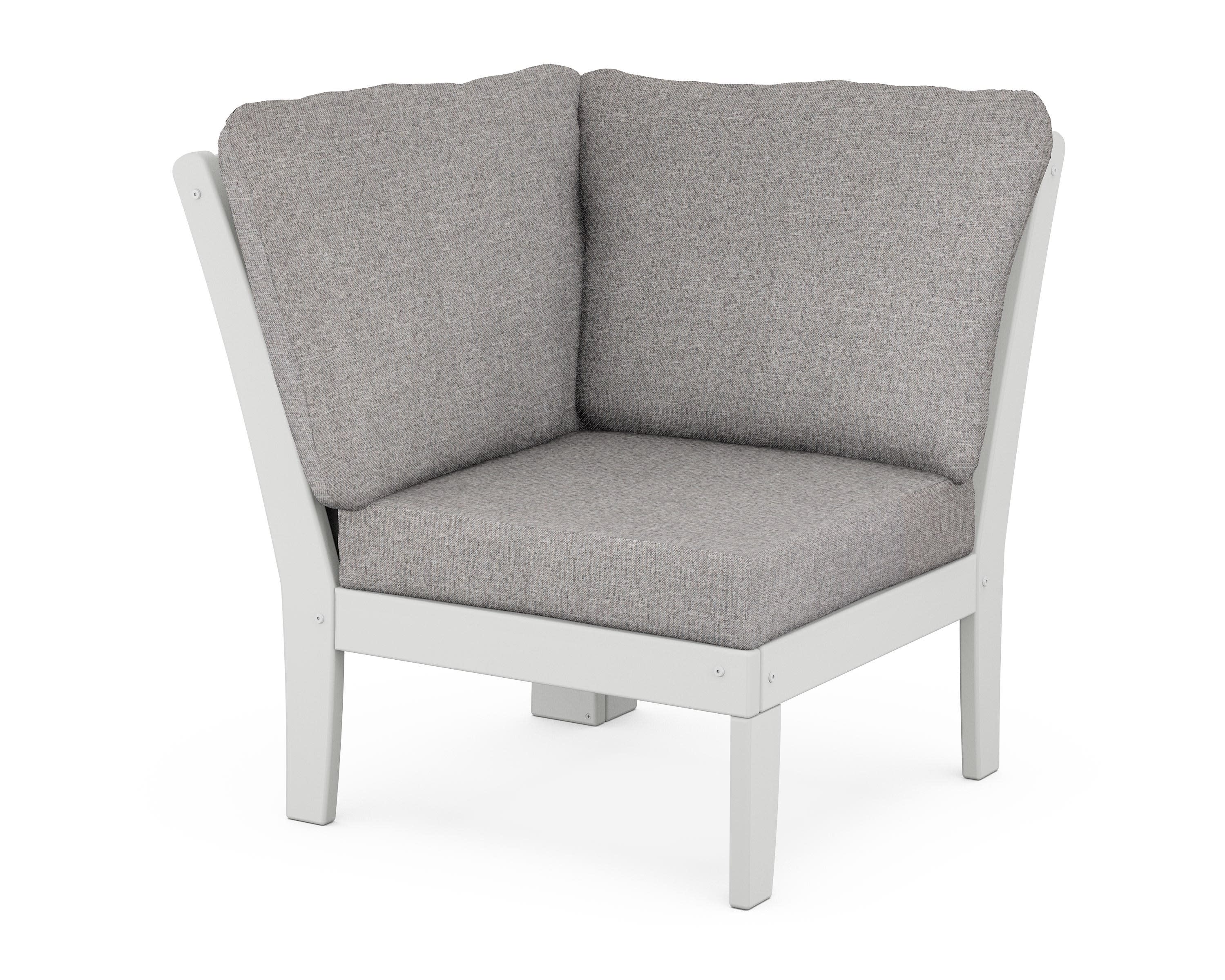 Yacht Club Modular Corner Chair in Classic White / Grey Mist