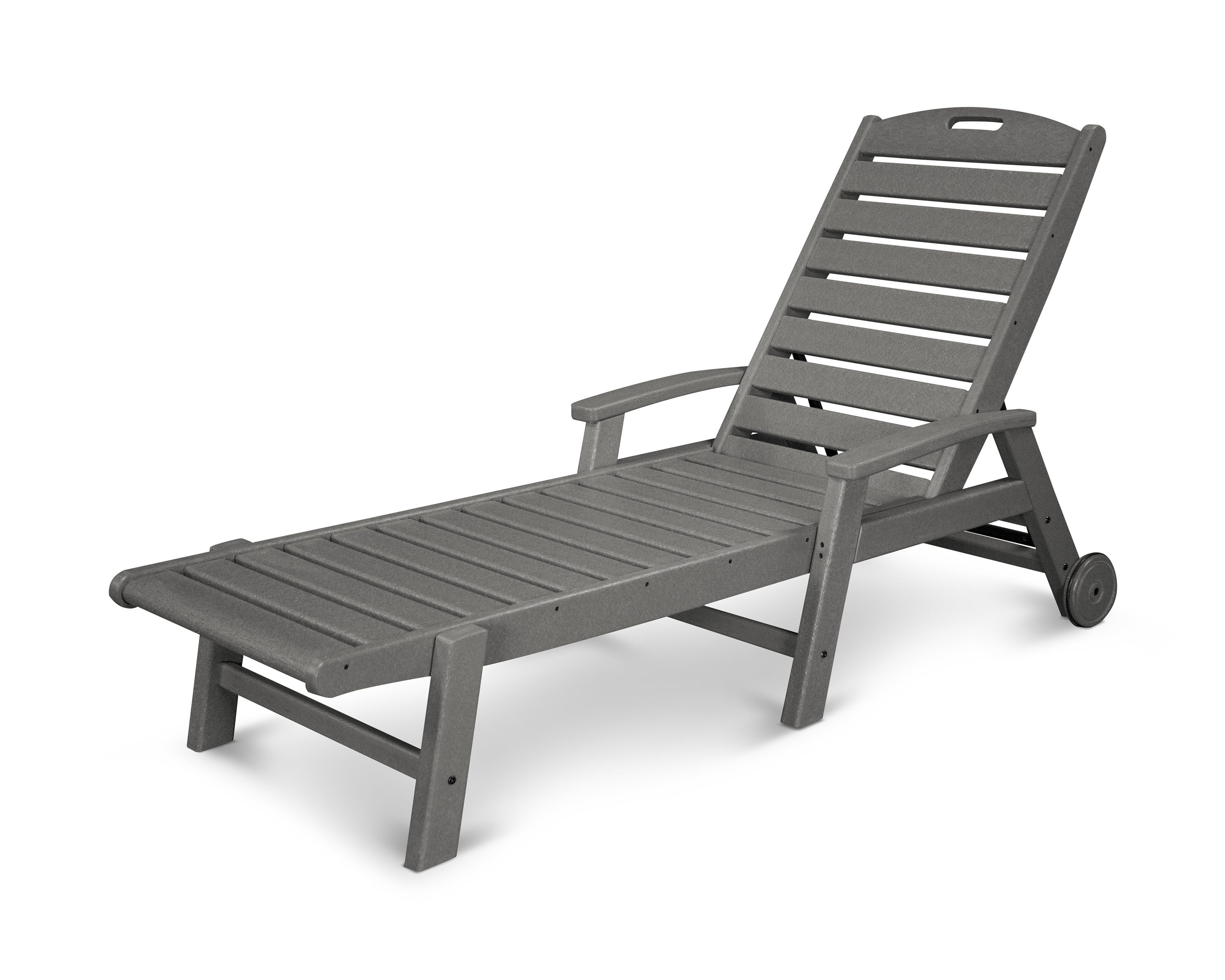 Yacht Club Wheeled Chaise in Stepping Stone