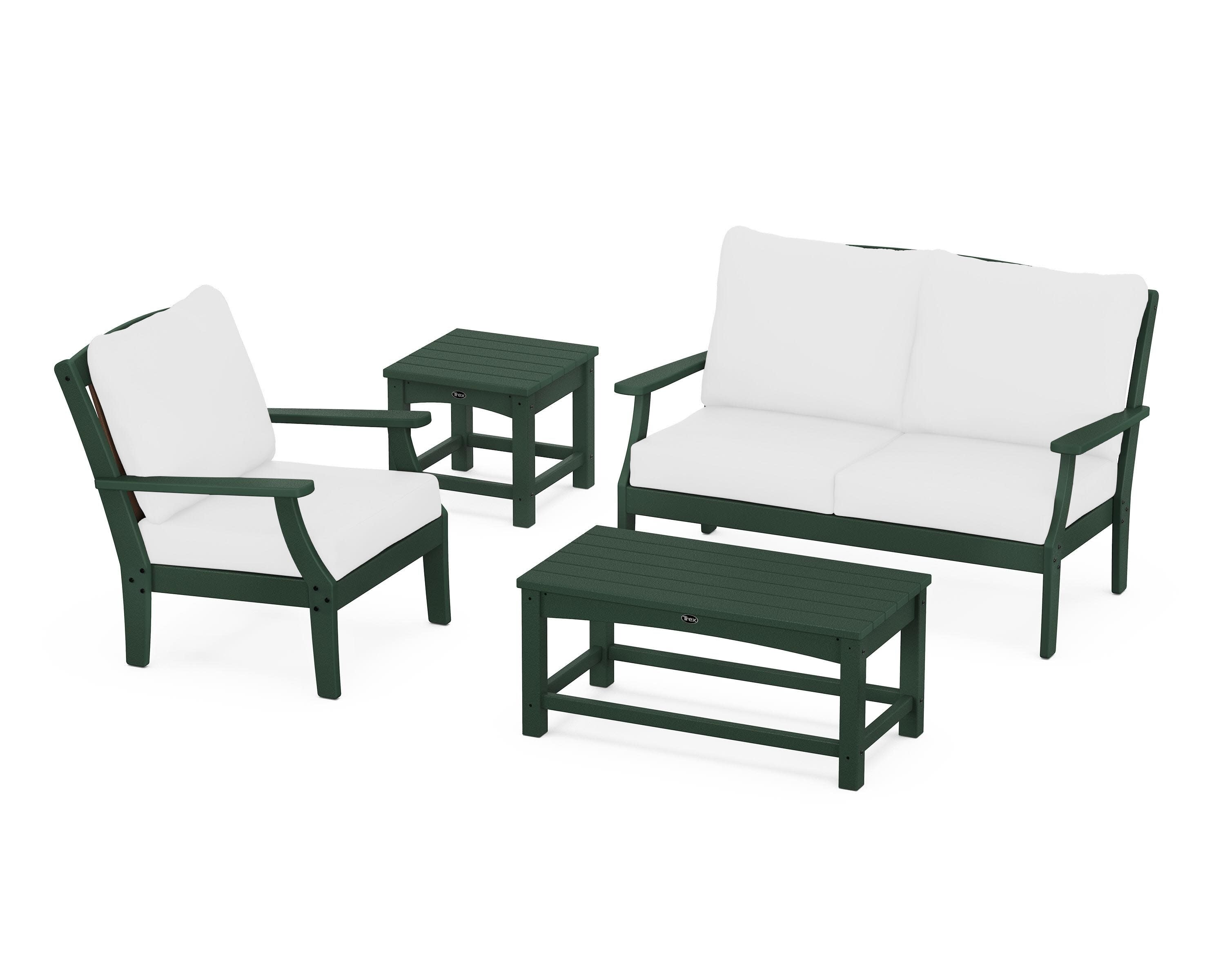 Yacht Club 4-Piece Deep Seating Set in Rainforest Canopy / Natural