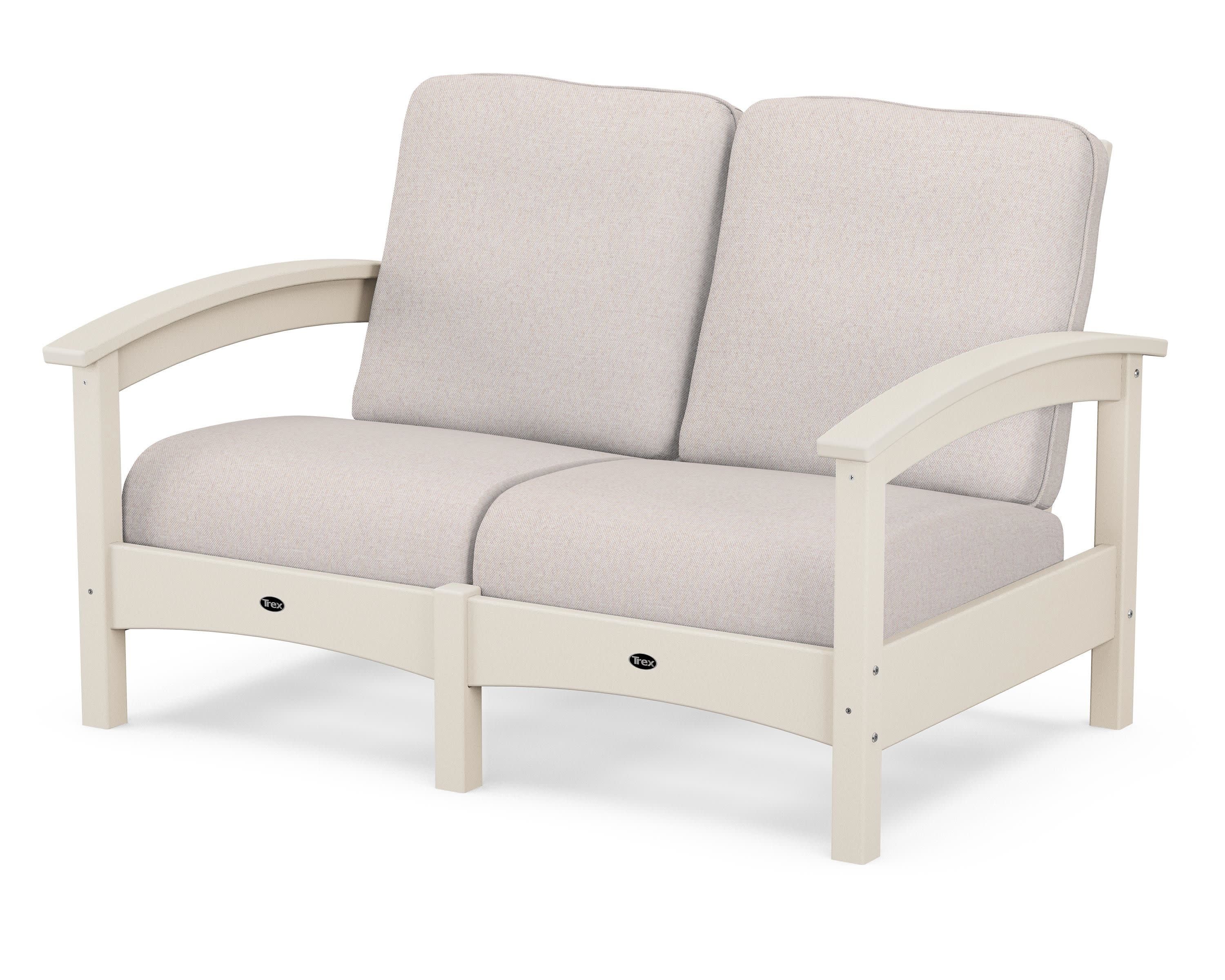 Rockport Club Loveseat in Sand Castle / Dune Burlap