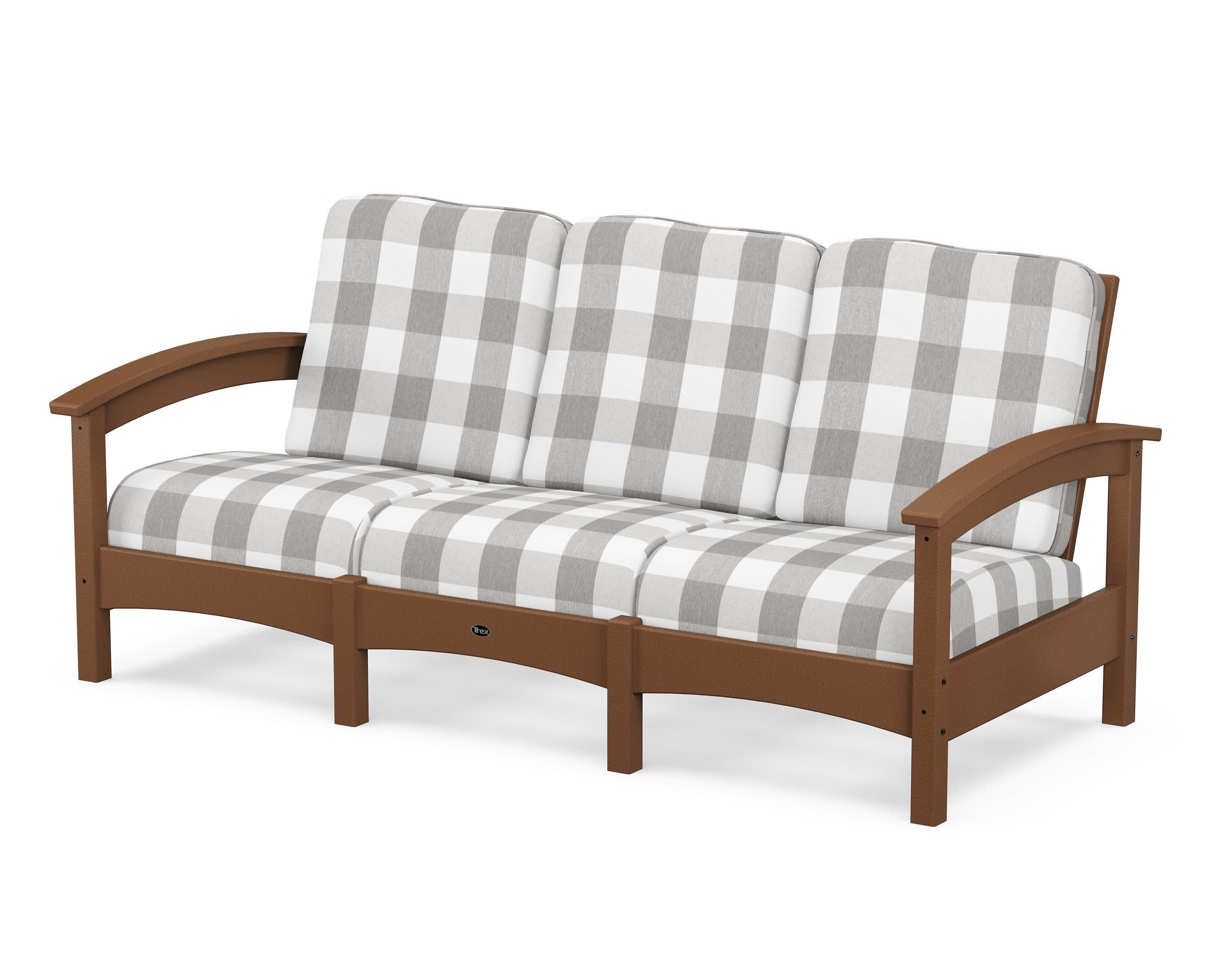 Rockport Club Sofa in Tree House / Buffalo Plaid Grey Mist