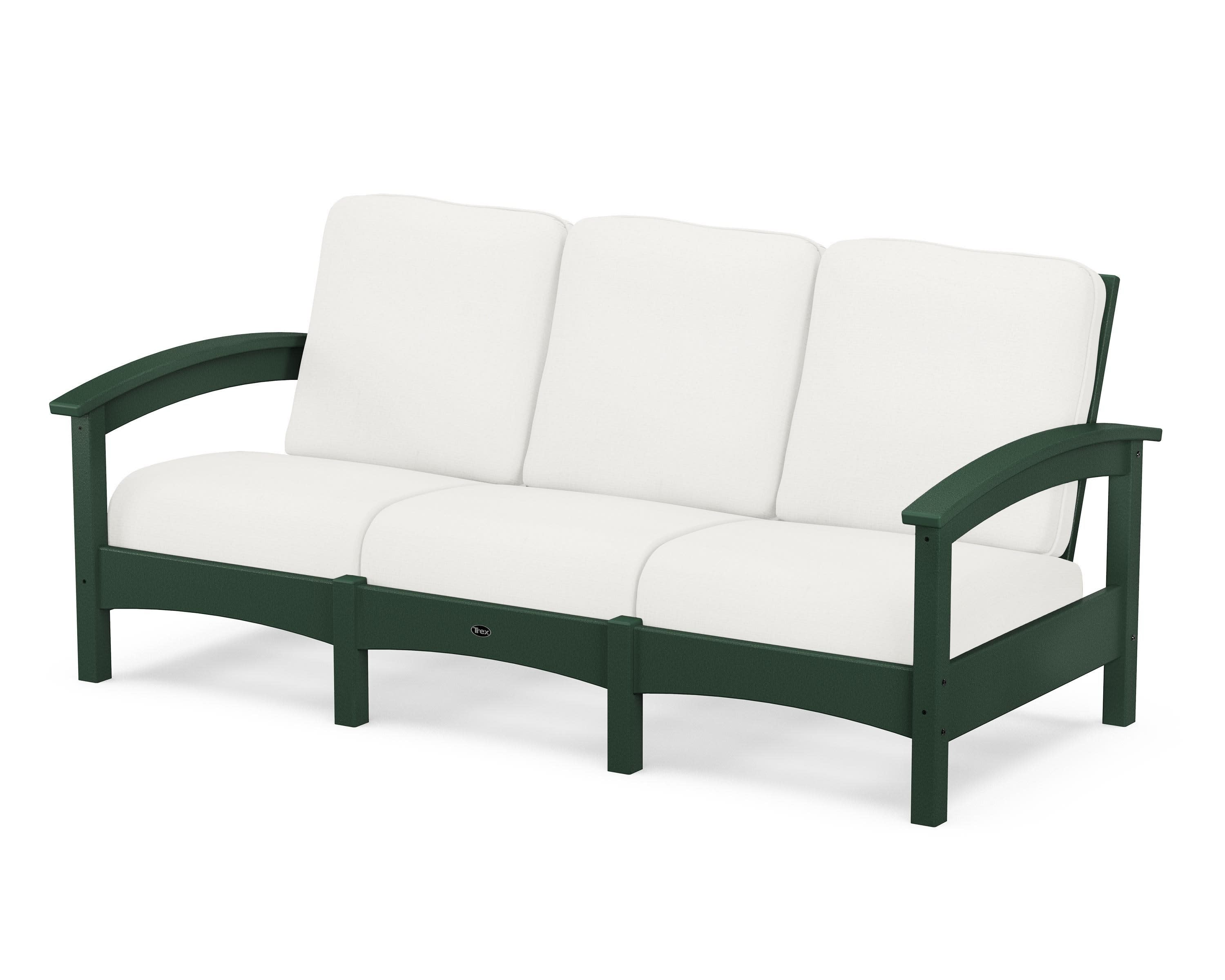 Rockport Club Sofa in Rainforest Canopy / Natural Linen