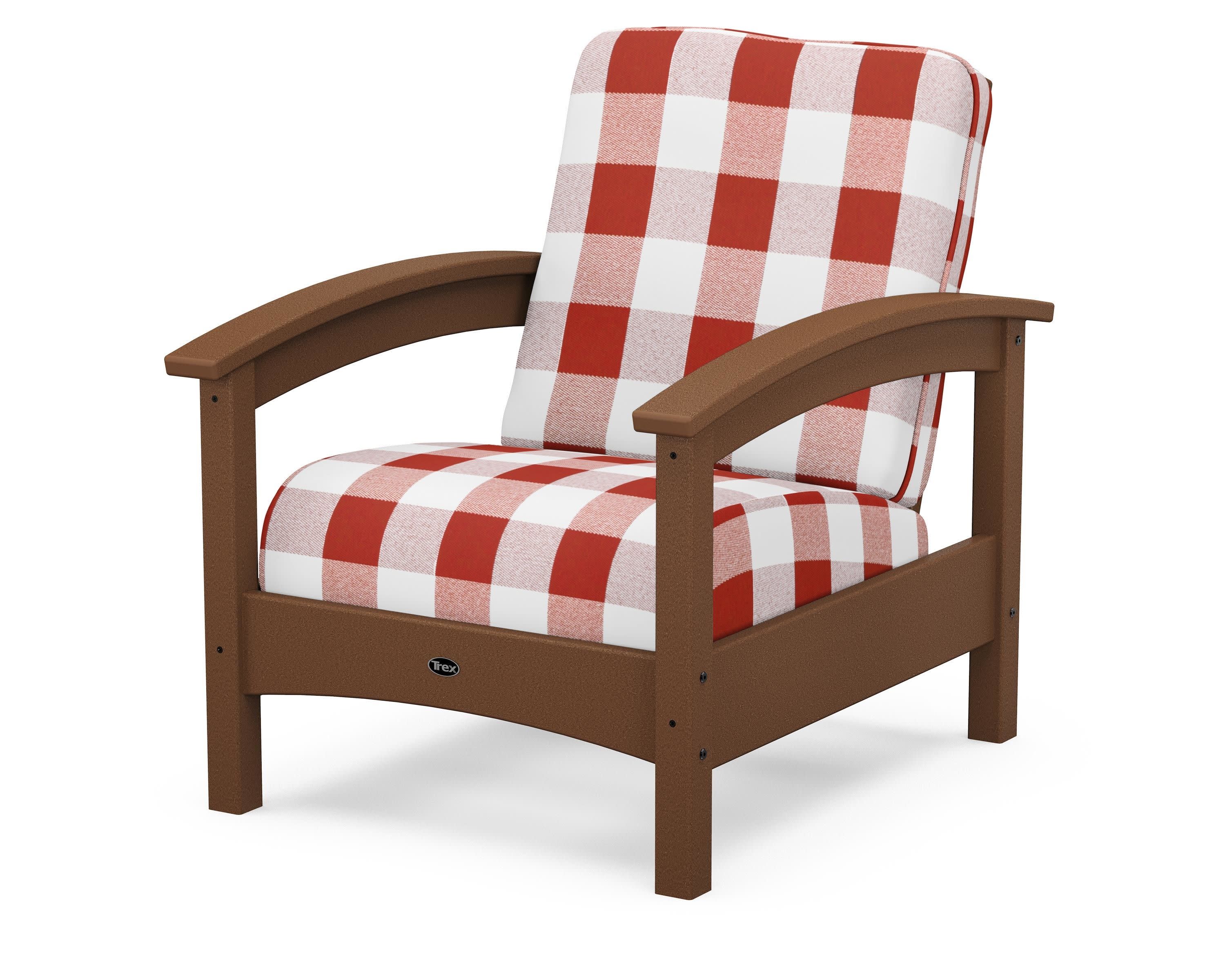 Rockport Club Chair in Tree House / Buffalo Plaid Crimson