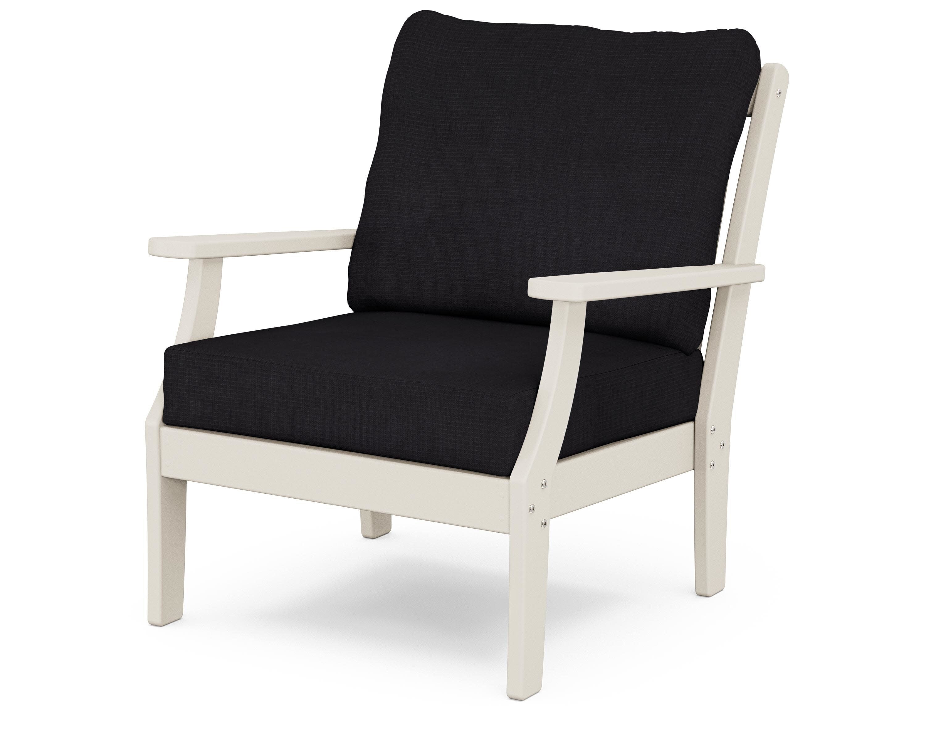 Yacht Club Deep Seating Chair in Sand Castle / Midnight Linen