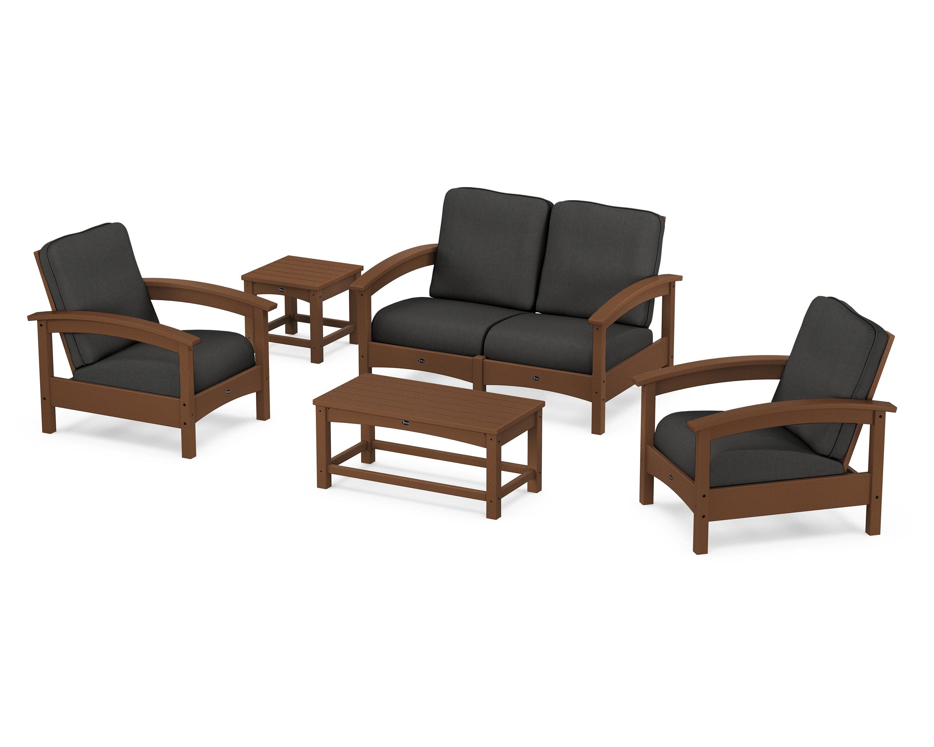 Rockport Club 6-Piece Deep Seating Conversation Set in Tree House / Spectrum Carbon