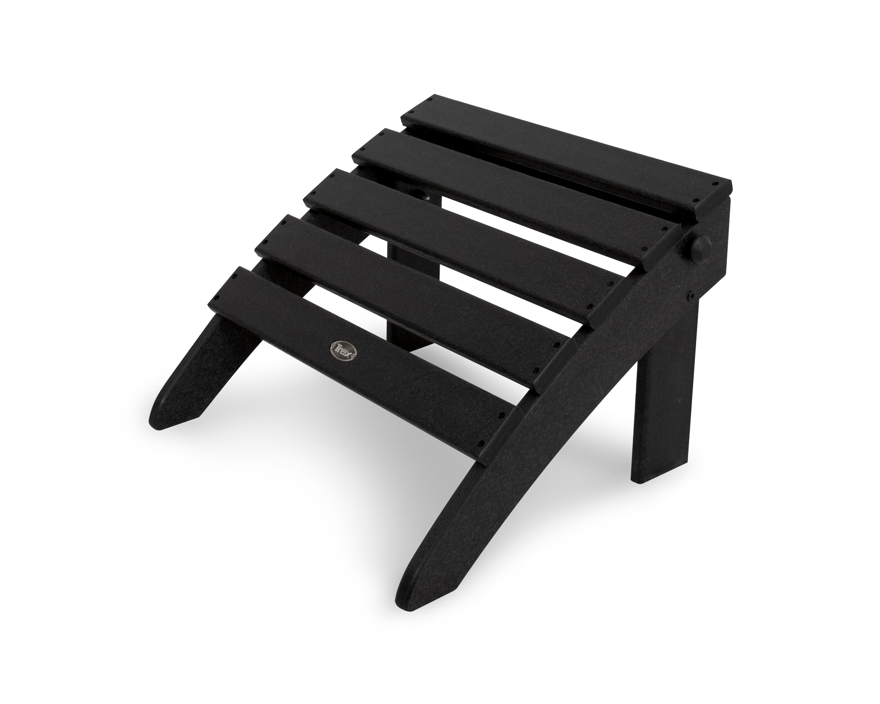 Cape Cod Folding Ottoman in Charcoal Black
