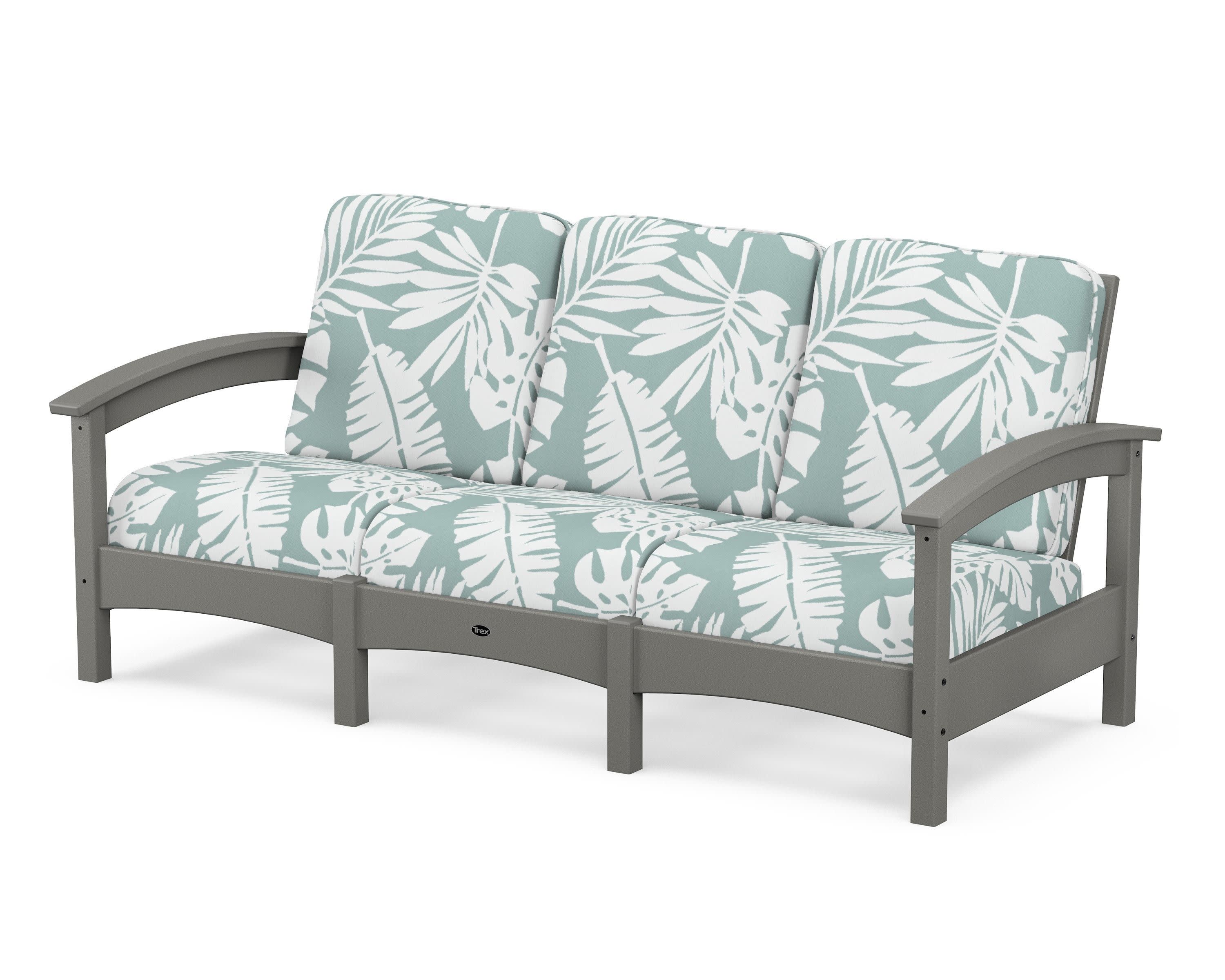 Rockport Club Sofa in Stepping Stone / Leaf Glacier Spa