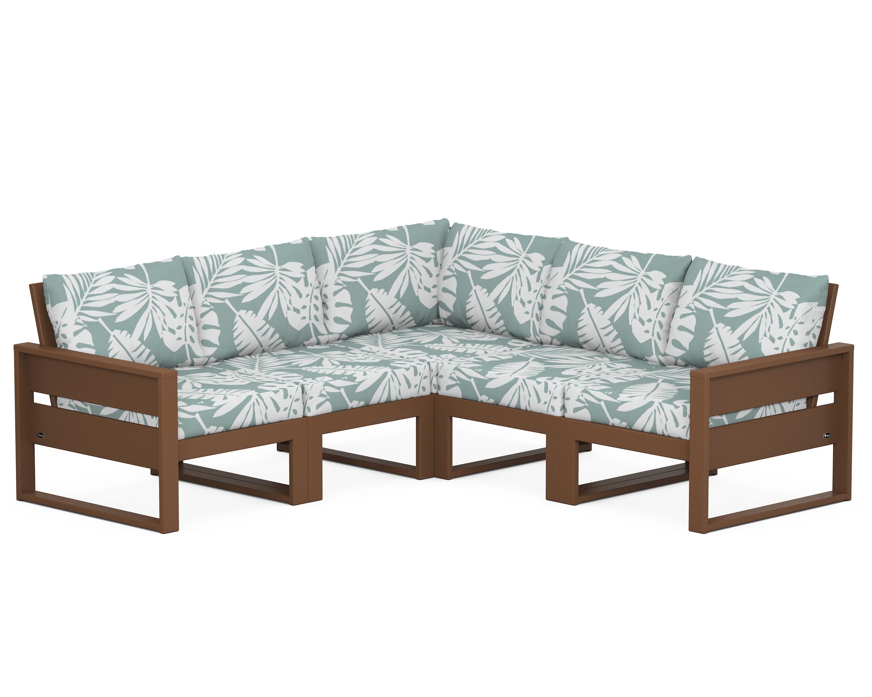 Eastport 5-Piece Sectional in Tree House / Leaf Glacier Spa