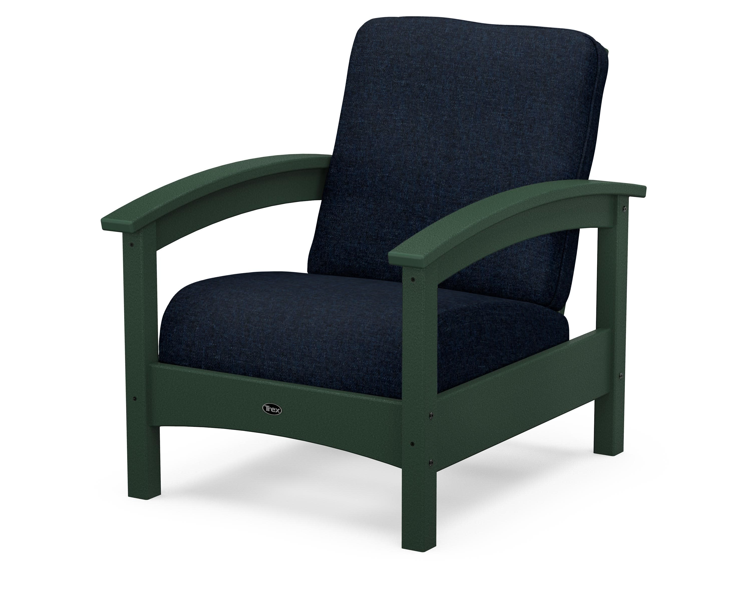 Rockport Club Chair in Rainforest Canopy / Marine Indigo