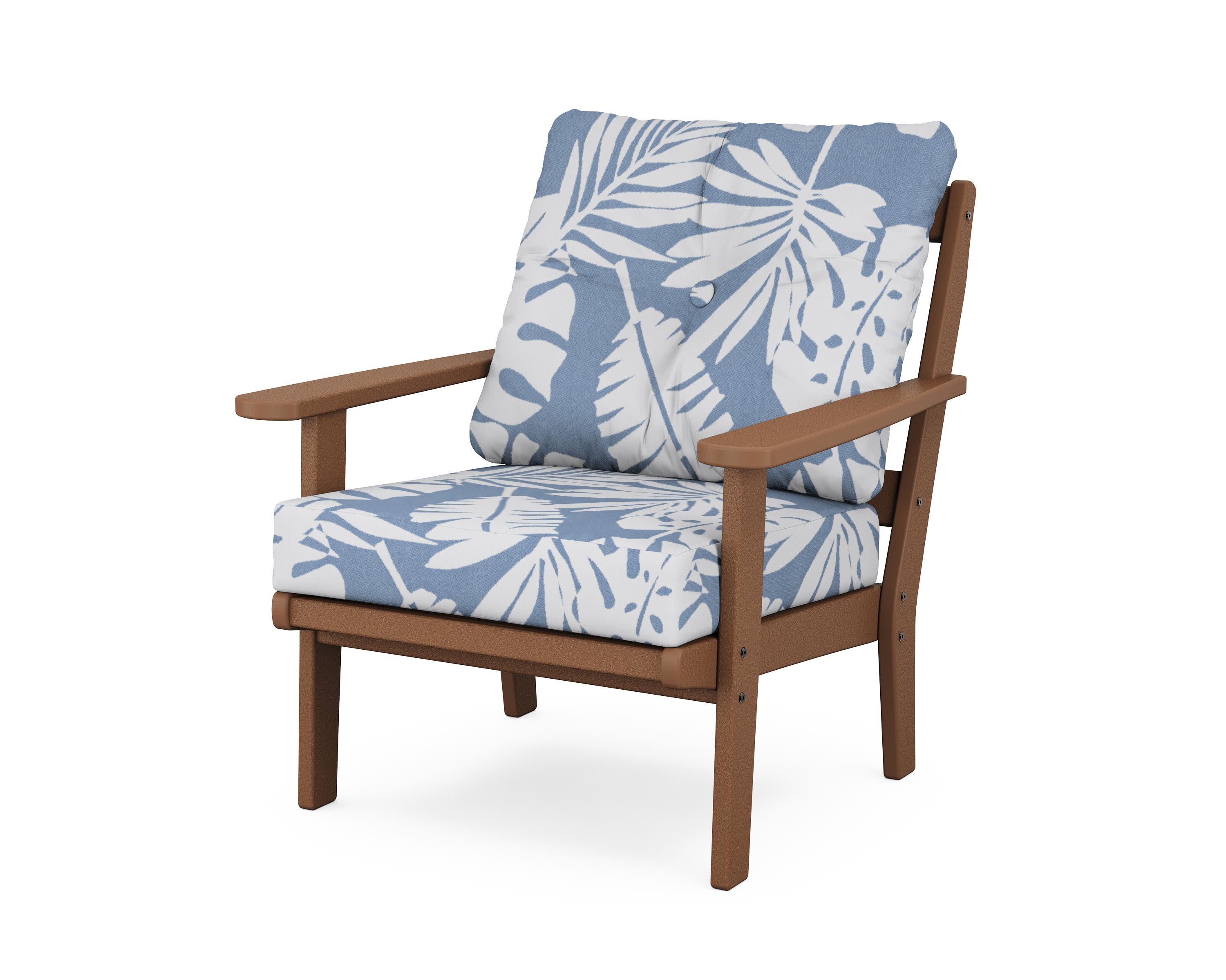 Cape Cod Deep Seating Chair in Tree House / Leaf Sky Blue