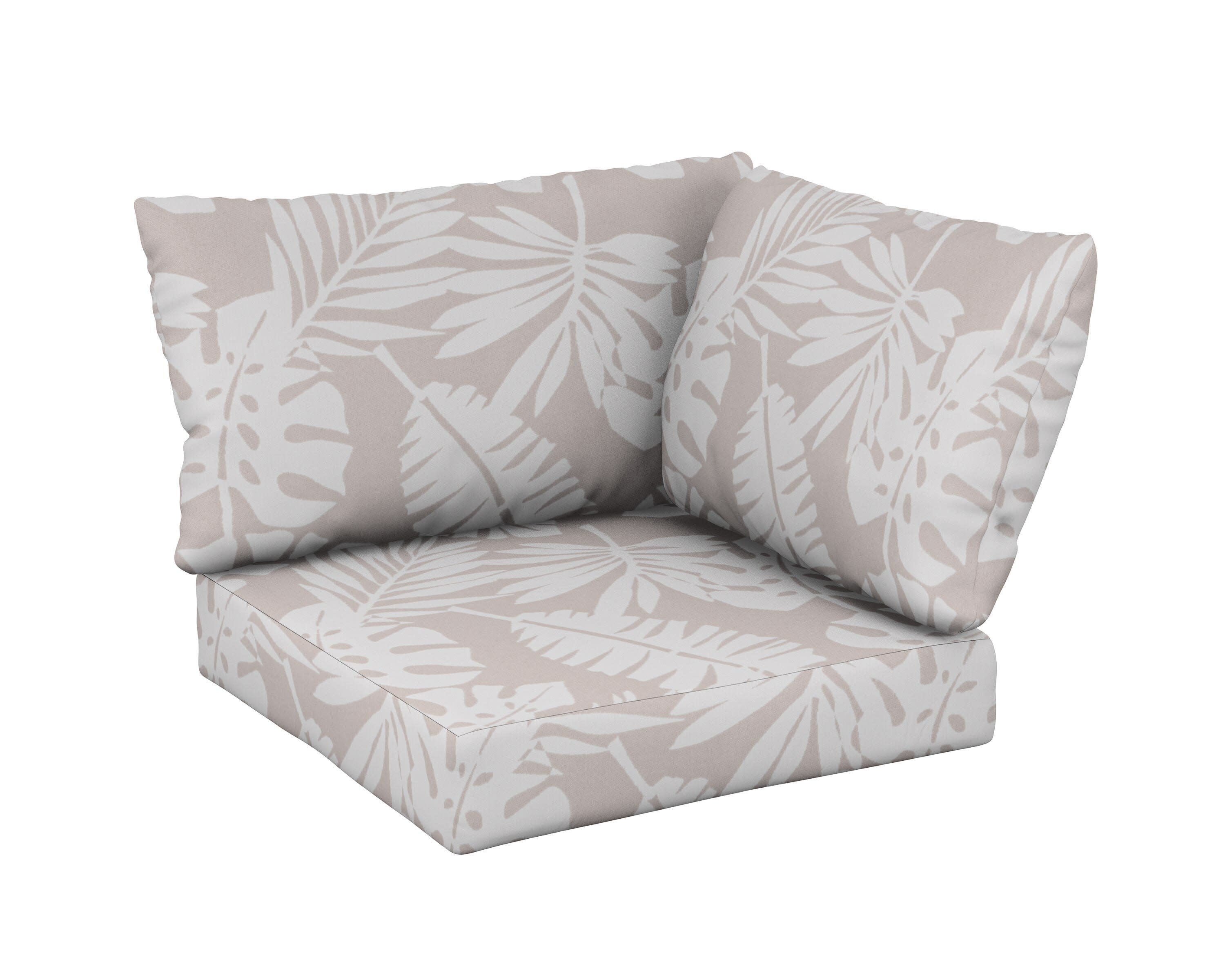 Modular Corner Cushion Set in Leaf Dune Burlap