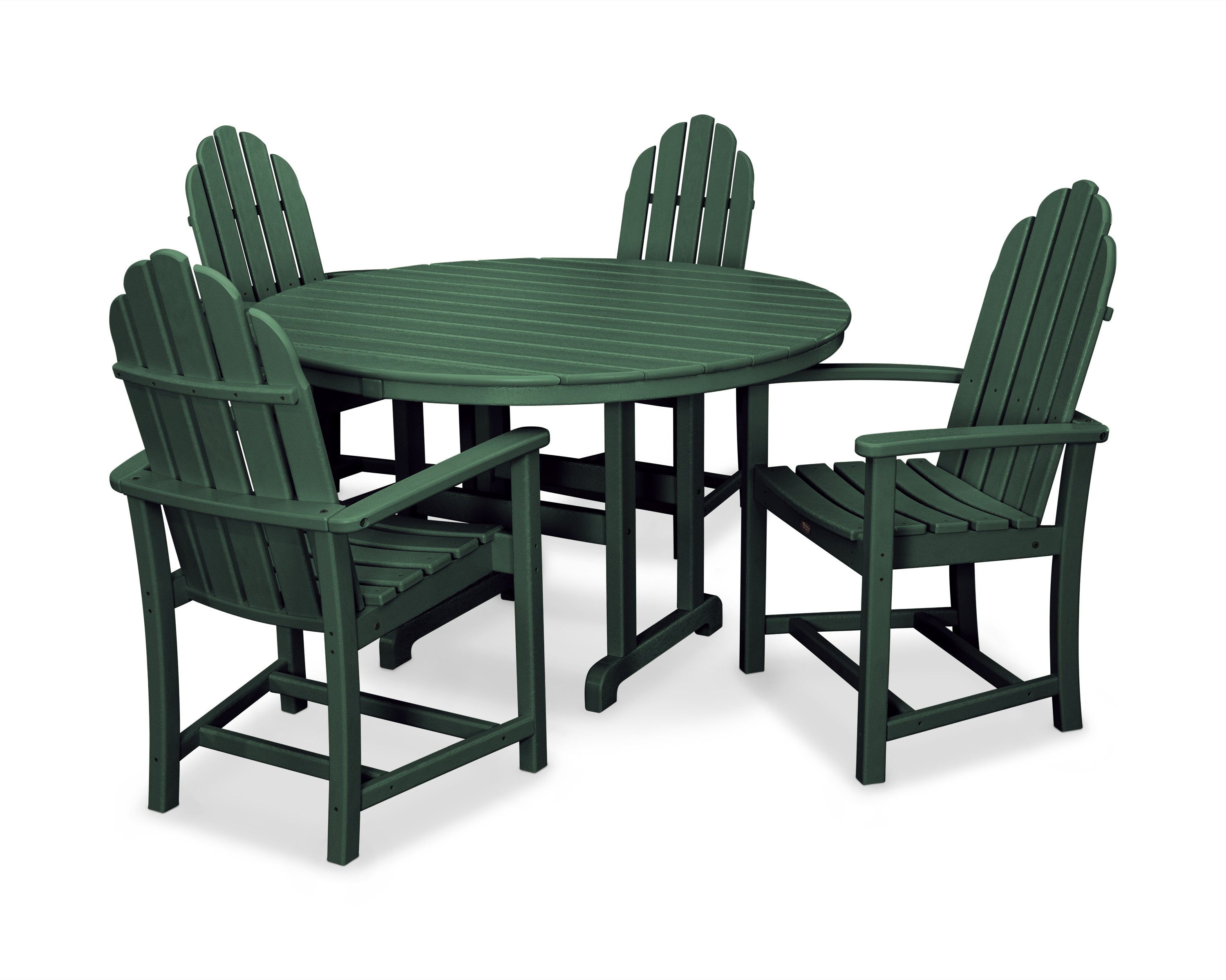Cape Cod 5-Piece Round Dining Set in Rainforest Canopy