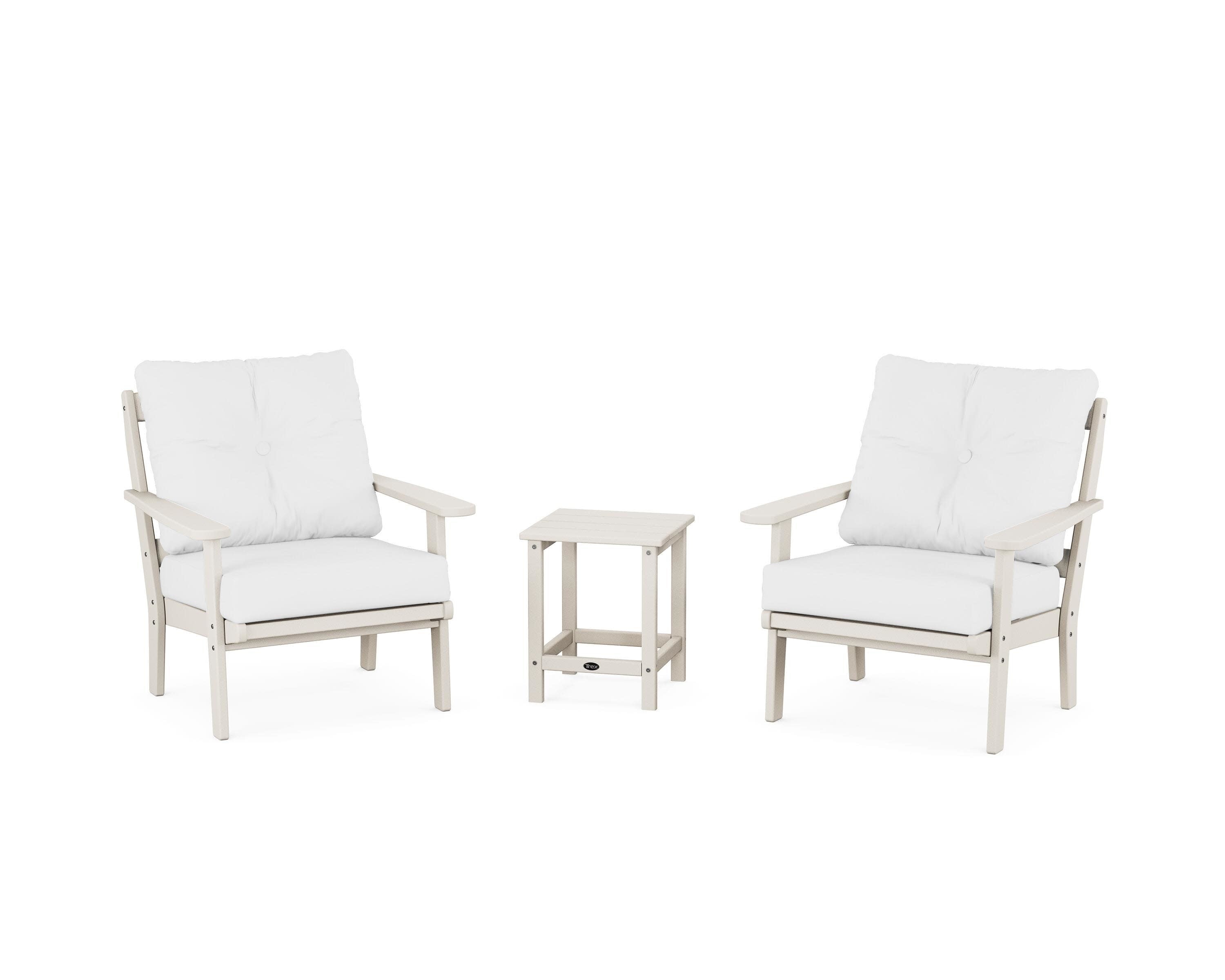 Cape Cod 3-Piece Deep Seating Set in Sand Castle / Natural