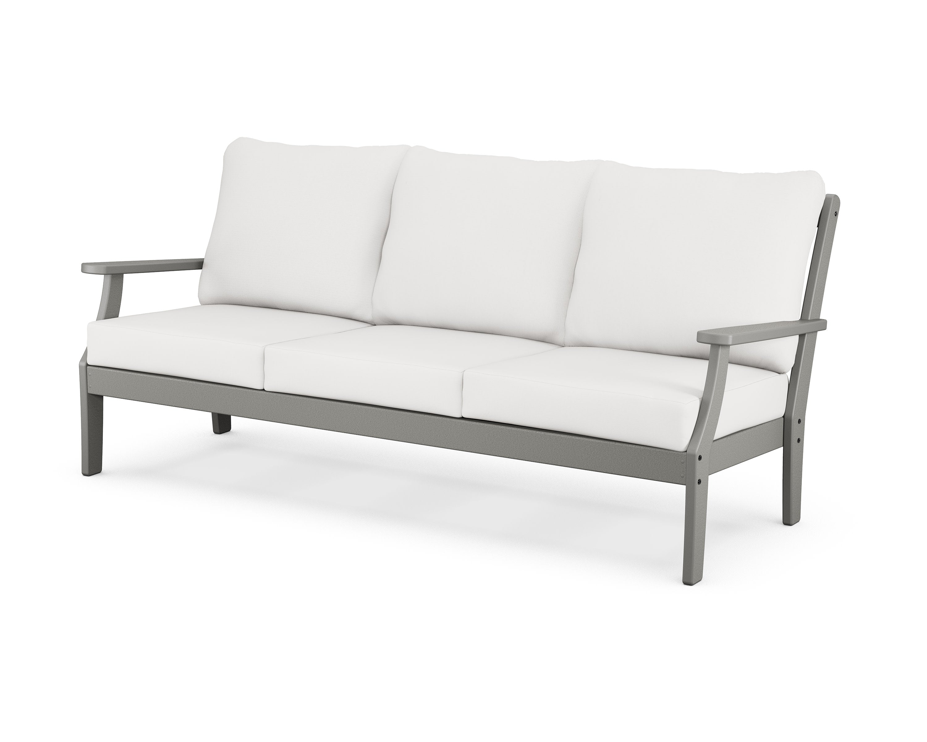Yacht Club Deep Seating Sofa in Stepping Stone / Natural Linen